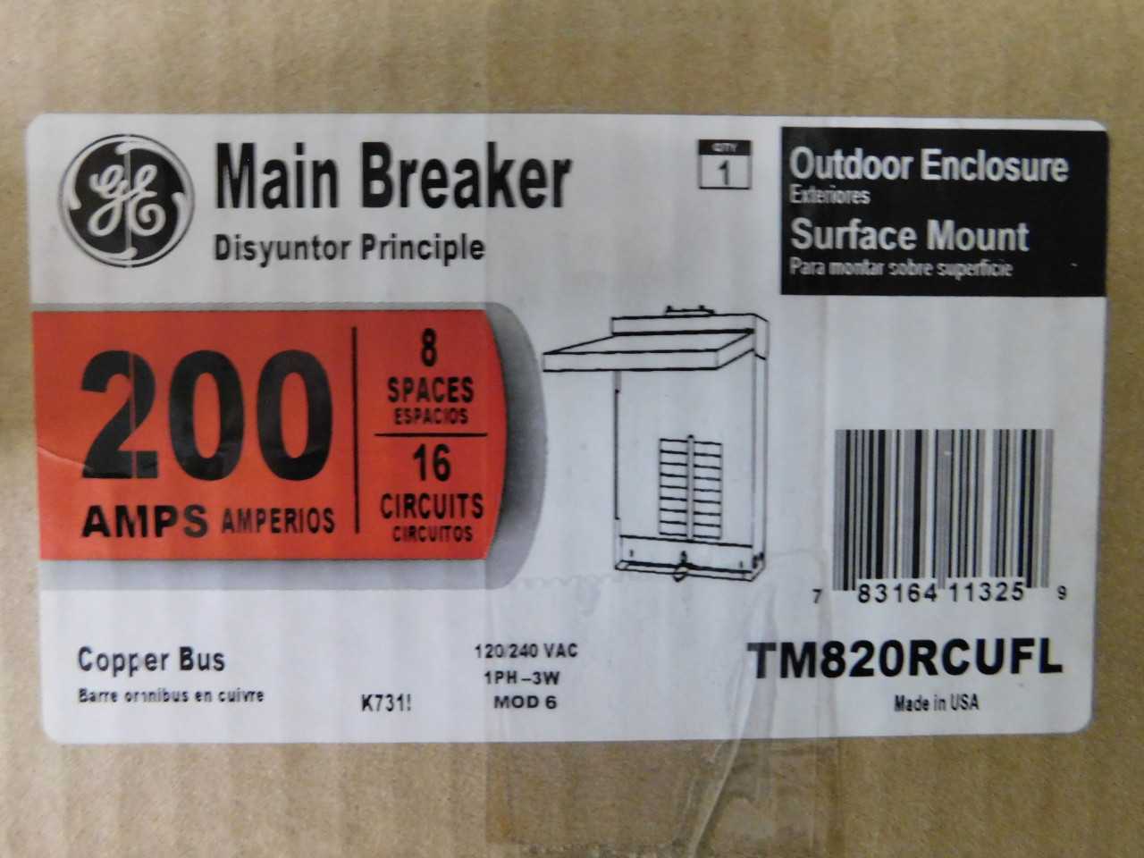 Lot of 1 Main Breaker - CIRCUIT BREAKERS