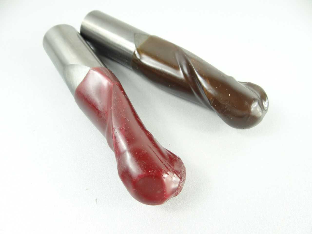 Pair of Freshly Sharpened Solid Carbide Ball Nose End Mills - MACHINING EQUIPMENT