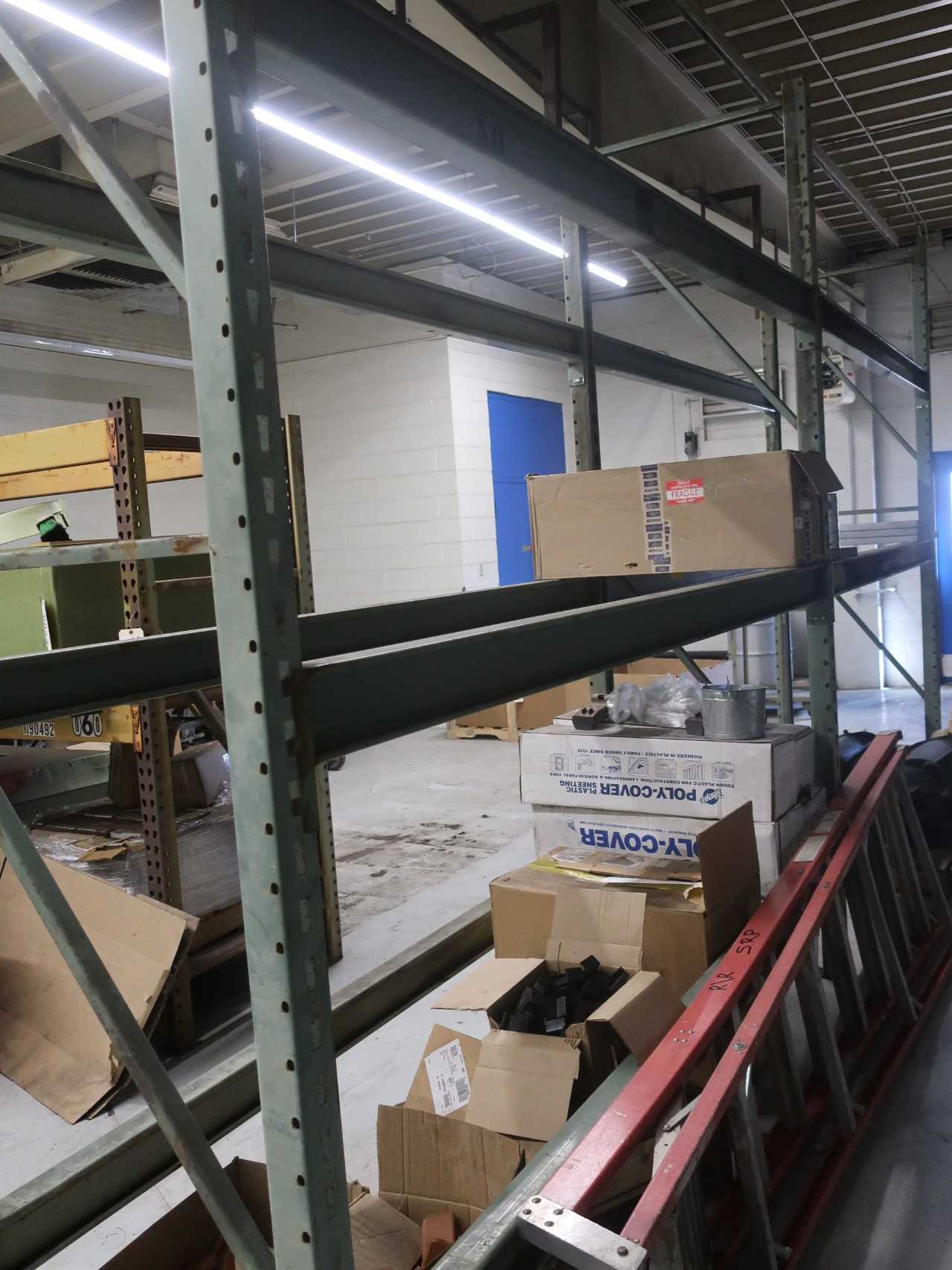 Teardrop pallet racking 1 section - 9'x3' uprights, 9' beams (contents not included) - PALLET RACKING