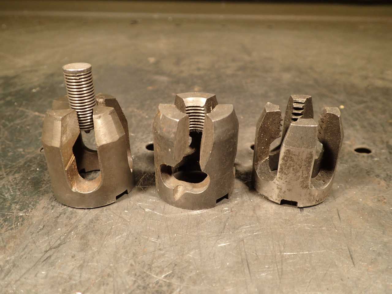 3 Pc Lot Acorn #3 Round Button Threading Dies: 3/8" -24NF 1/2" -20NF 5/8" -11NC - HOLEMAKING TOOLS