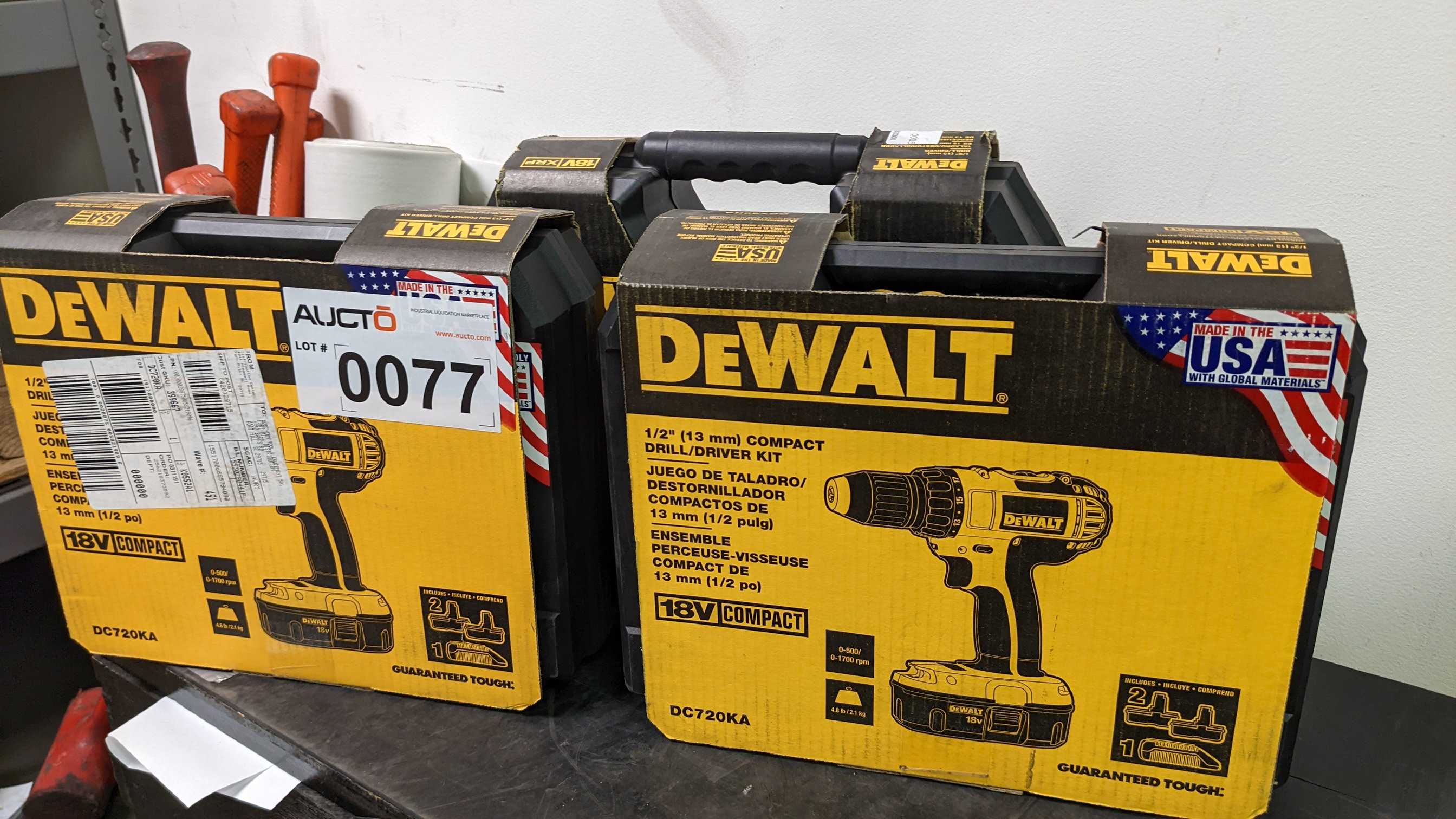 LOT OF 3 DRILL/DRIVER KITS - ELECTRIC POWER TOOLS