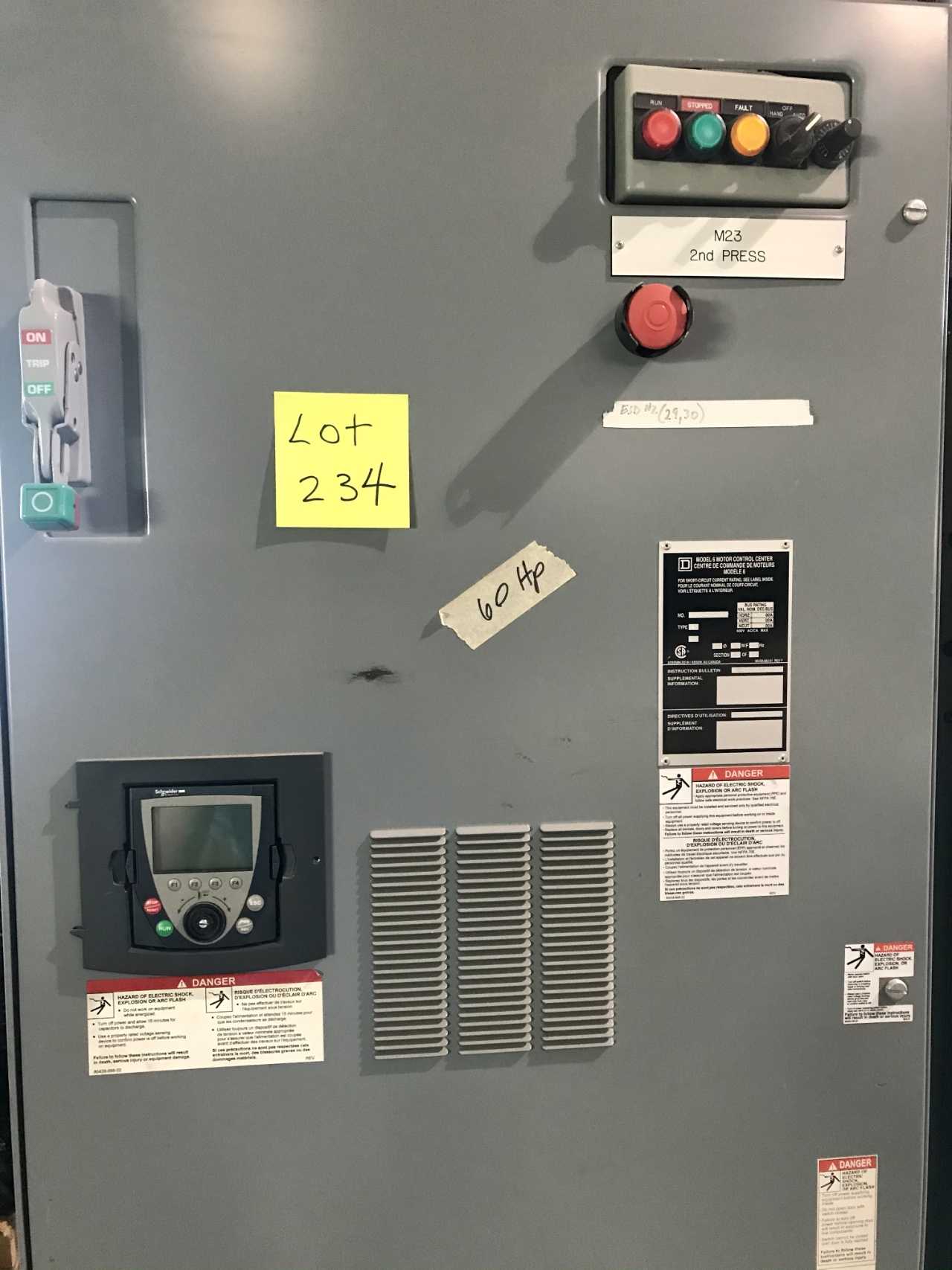 SQD MODEL 6 PANEL 125A BREAKER, 60HP VFD ( QTY1) - MISCELLANEOUS