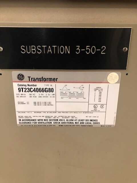 GE Transformer (2536245) Ridley Park - CONTROL TRANSFORMERS
