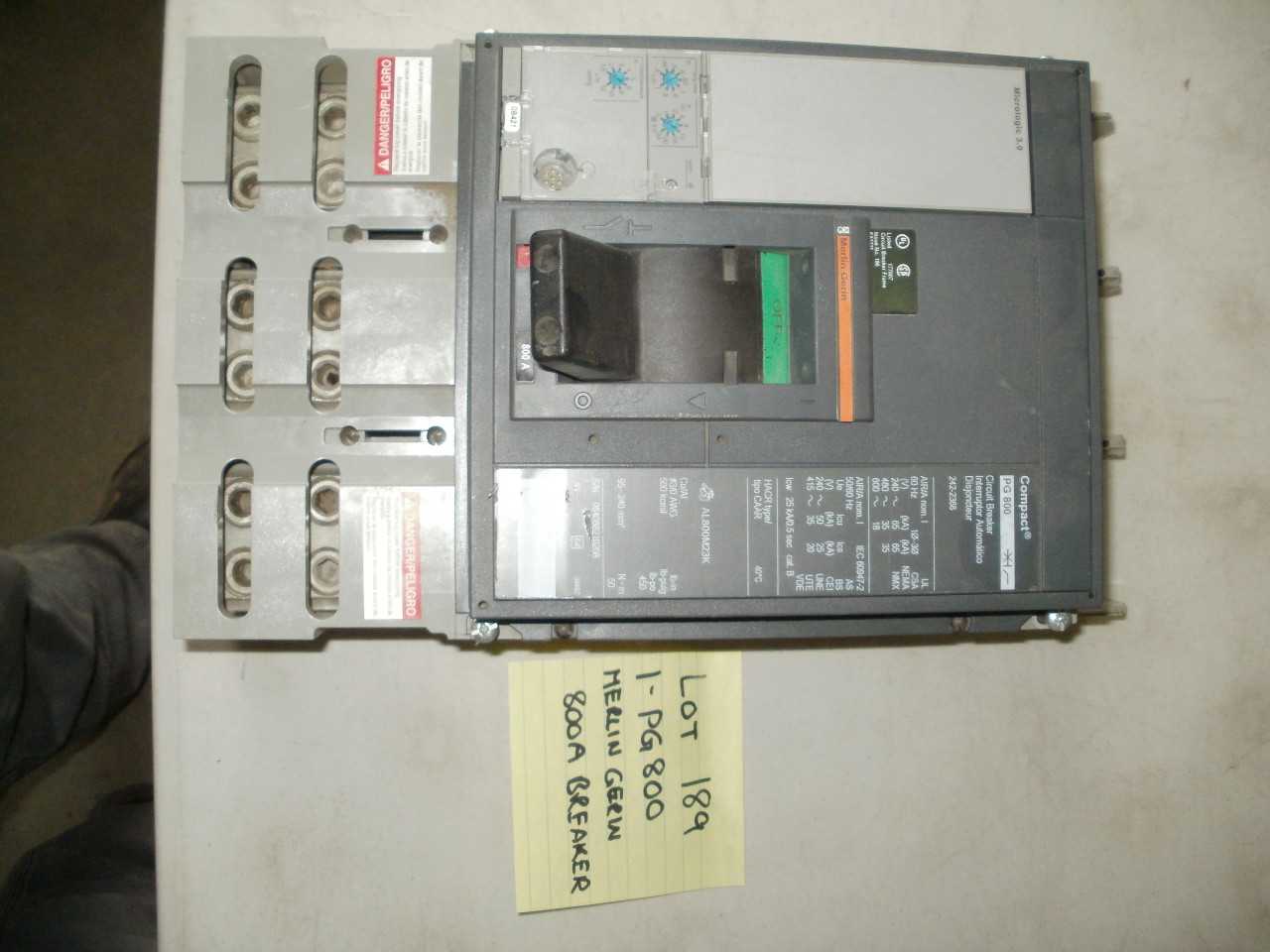 MERLIN G 800A BREAKER PG800 - CIRCUIT BREAKERS
