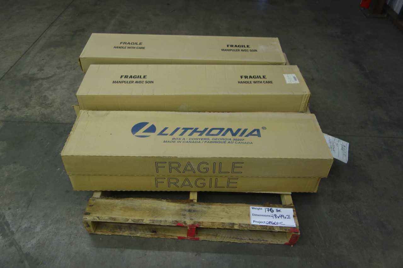 LOT OF 8 LITHONIA RECESSED FLUORESCENT LIGHTS - LIGHTING