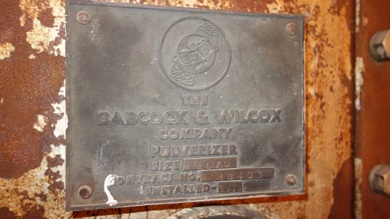 BABCOCK & WILCOX EL70 PULVERIZER - PROCESS EQUIPMENT