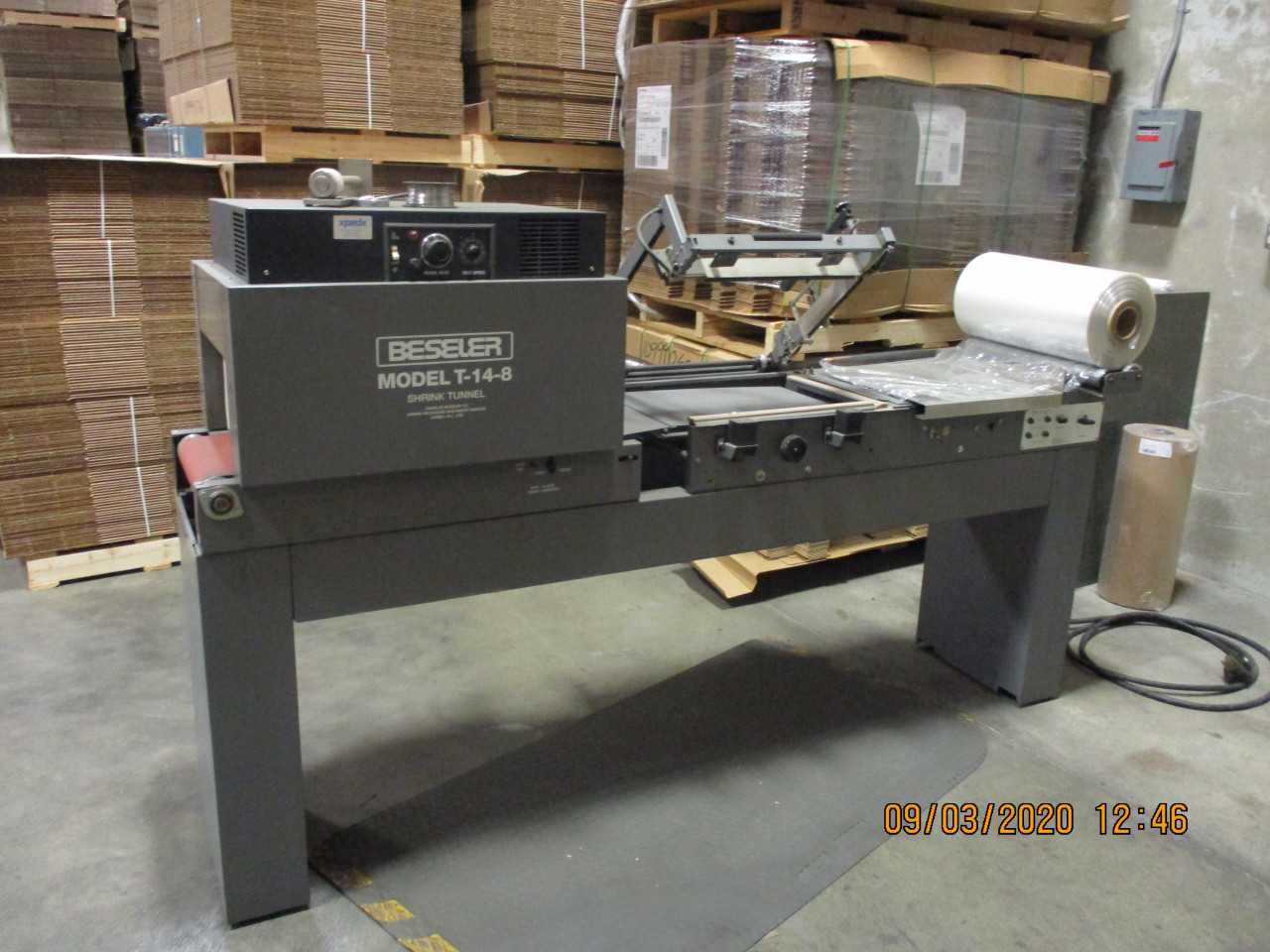 Bessler T-14-8-D shrink tunnel, Boise, ID - PACKAGING