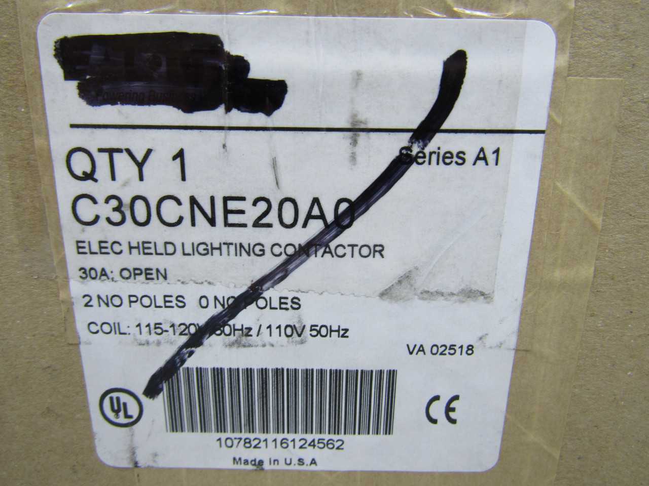 Quantity of 3 New Surplus Eaton C30CNE20A0 Lighting Contactor Open 2P 30A 120V 2NO - CONTACTORS