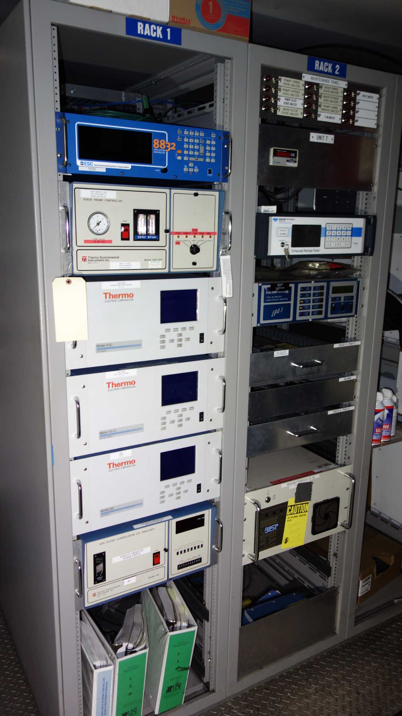 CONTENTS OF RACK, THERMO, ESC, TELEDYNE ANALYZERS - ANALYZER