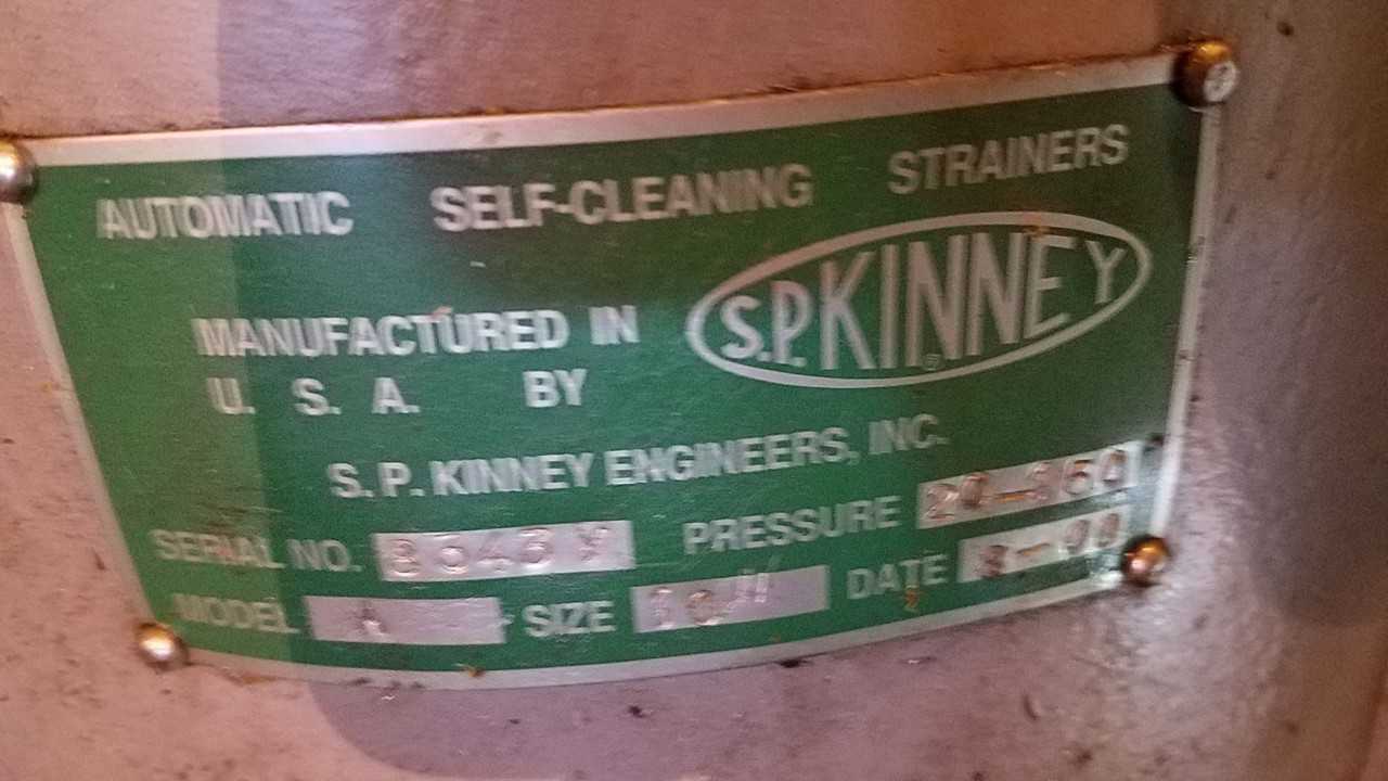 SP KINNEY 10 IN MODEL A AUTOMATIC SELF-CLEANING STRAINER - GRINDING MACHINES