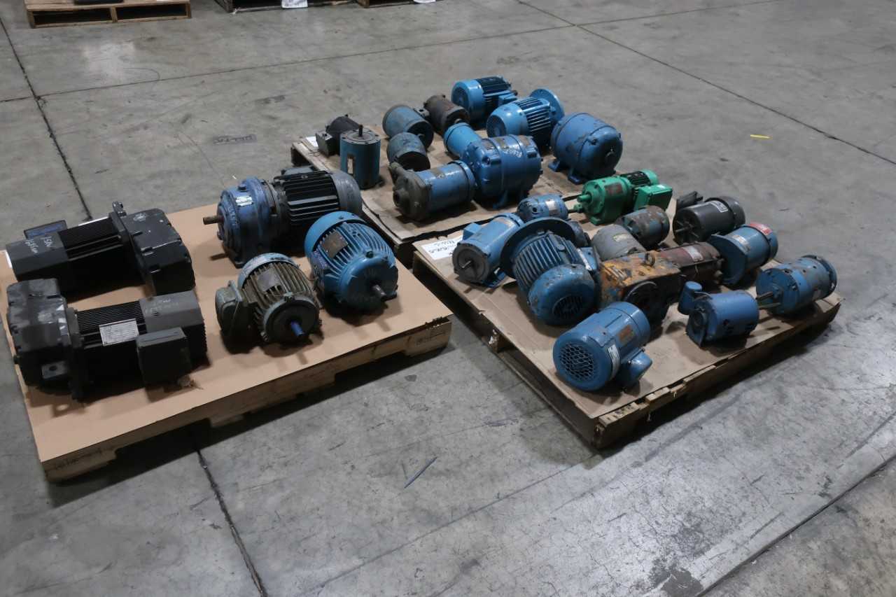 3 PALLETS OF ASSORTED 575V MOTORS - ELECTRIC MOTORS