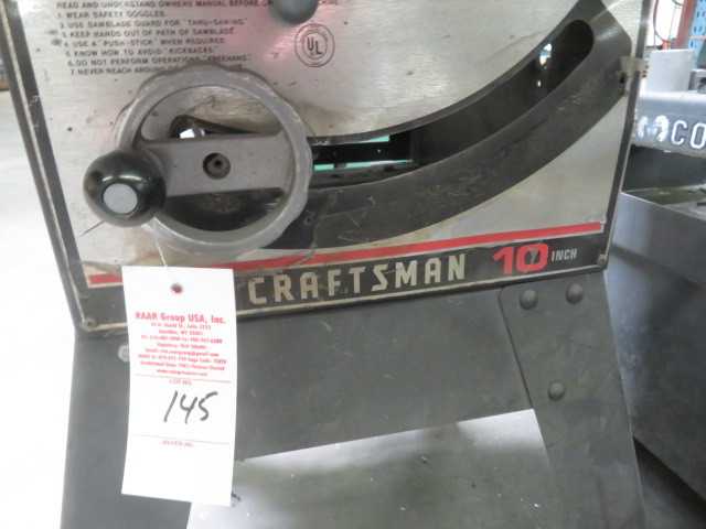 Craftsman 10" Table Saw - MISCELLANEOUS