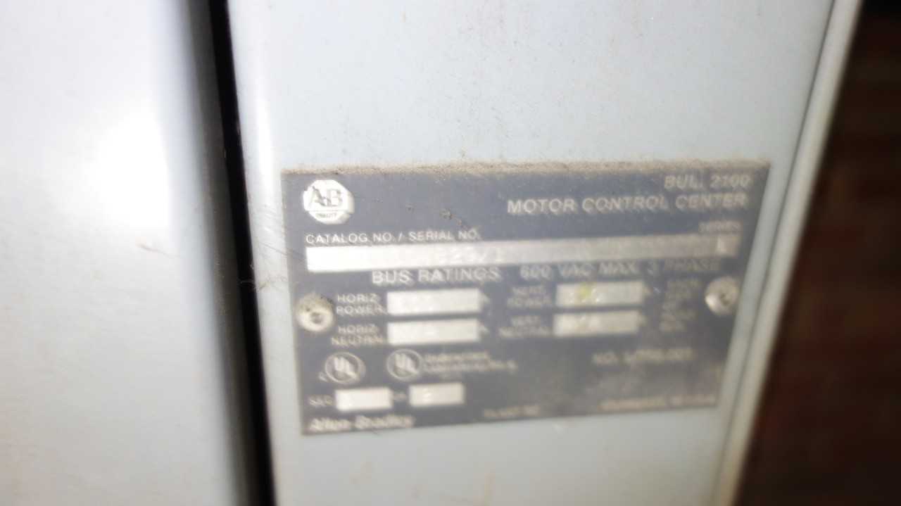 2X VERTICAL SECTIONS ALLEN BRADLEY 2100 CENTERLINE MCC MOTOR CONTROL CENTER, INCLUDES SQUARE D SY/MAX CONTROLLER MODULES, INCLUDES MCC BUCKETS - AUTOMATION & CONTROLS