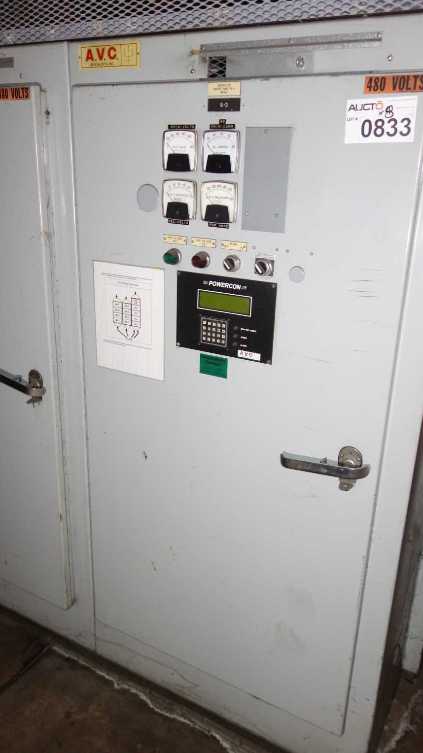 8X VERTICAL SECTIONS AVC POWERCON PAC08004 480V ELECTRICAL CONTROL CABINETS - ELECTRICAL COMPONENTS