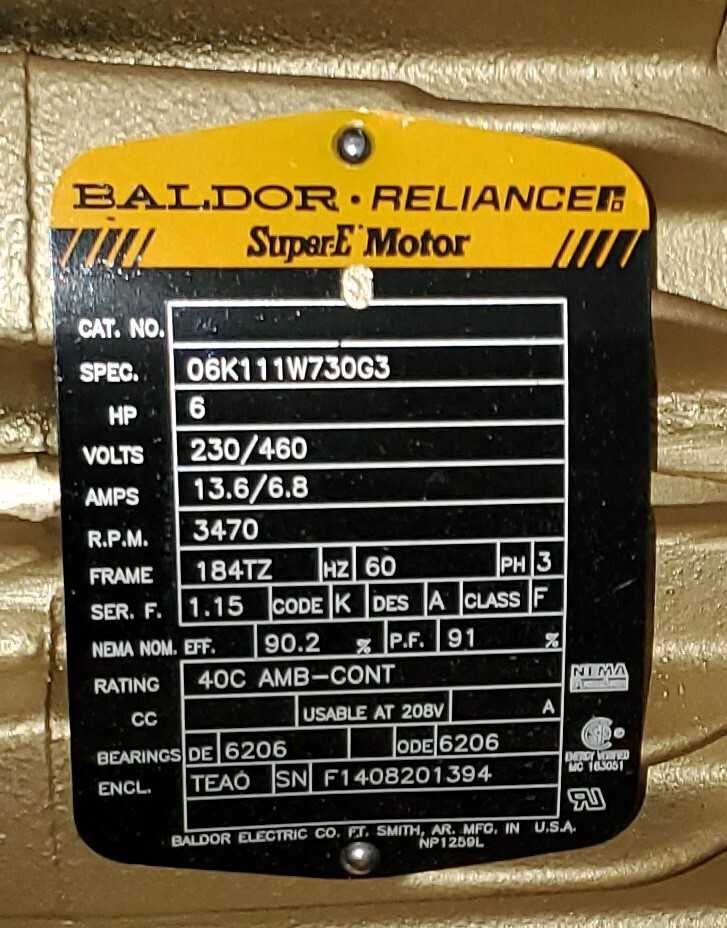 One Baldor Motor NIB Super E Series (2501812) Titusville - ELECTRIC MOTORS
