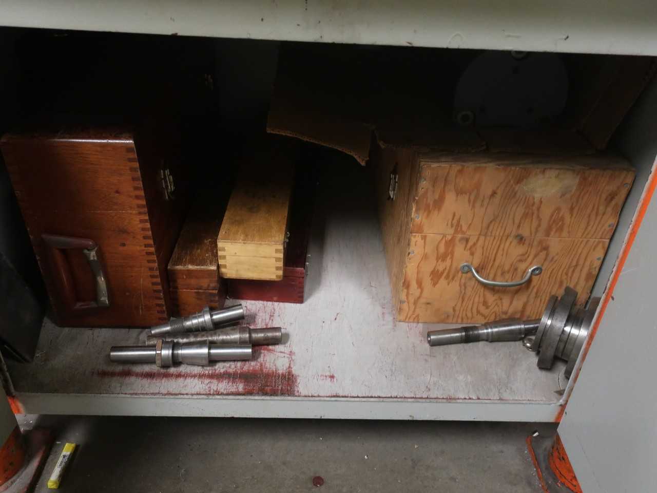 Steel work table with 36"x48" granite surface, micrometers, calipers, machining/milling bits - ELECTRIC POWER TOOLS
