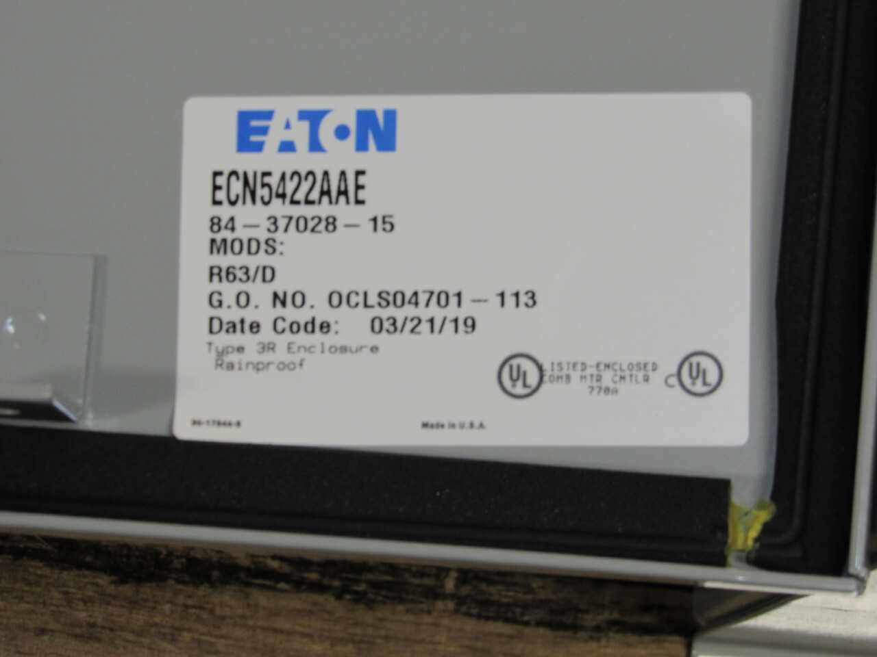Eaton ECN Enclosure - ELECTRICAL COMPONENTS