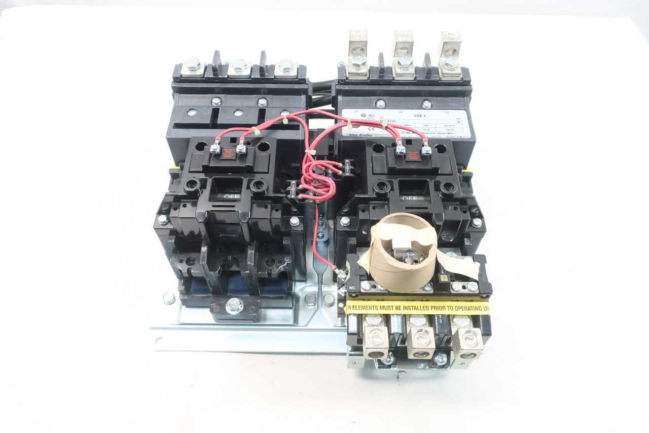ALLEN BRADLEY 505-EOD SER B 115-120V-AC 100HP SIZE 4 REVERSING STARTER - MOTOR STARTERS ALLEN BRADLEY 505-EOD SER B 115-120V-AC 100HP SIZE 4 REVERSING STARTER - MOTOR STARTERS