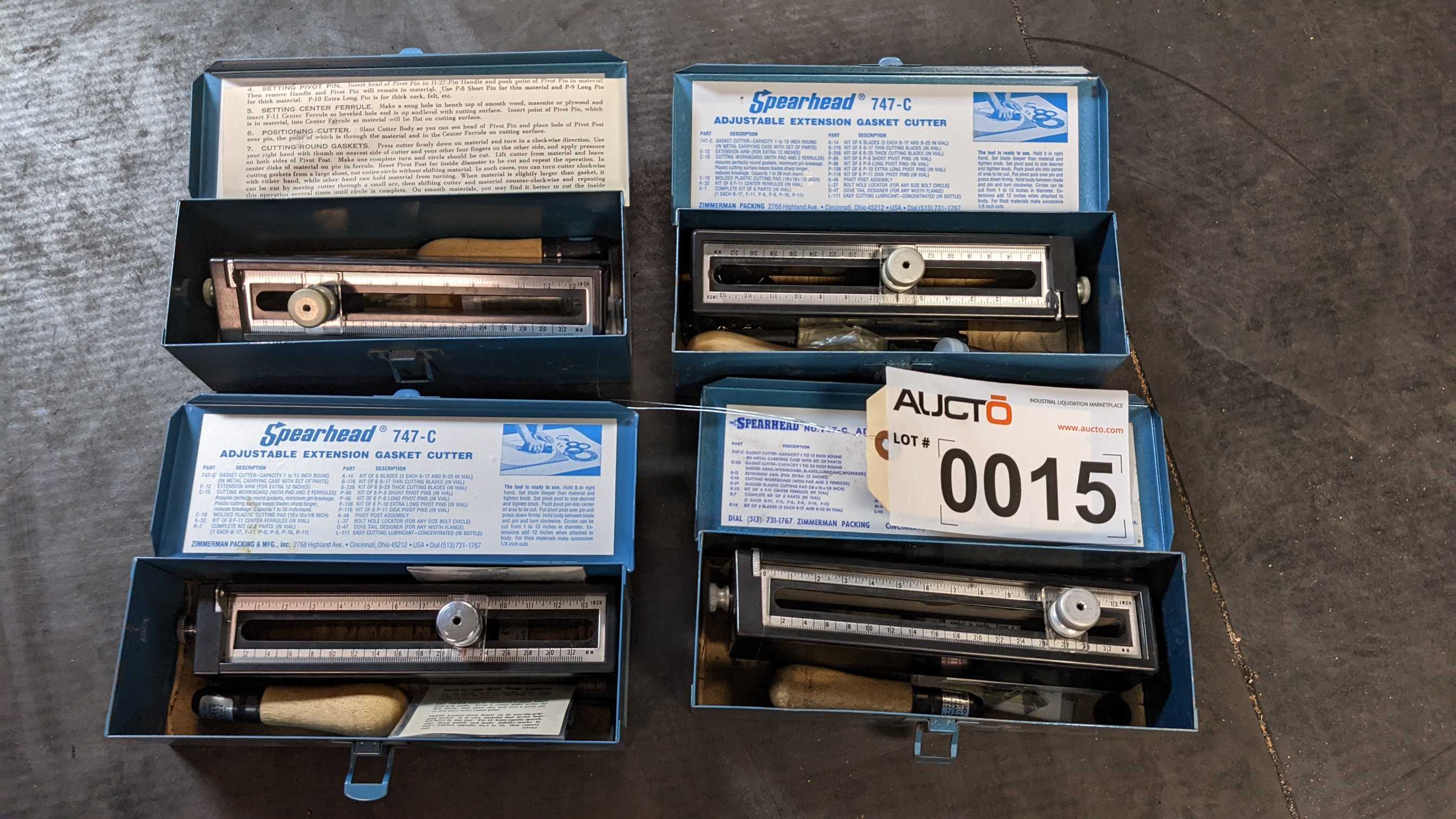 LOT OF 4 SPEARHEAD GASKET CUTTERS - ELECTRIC POWER TOOLS