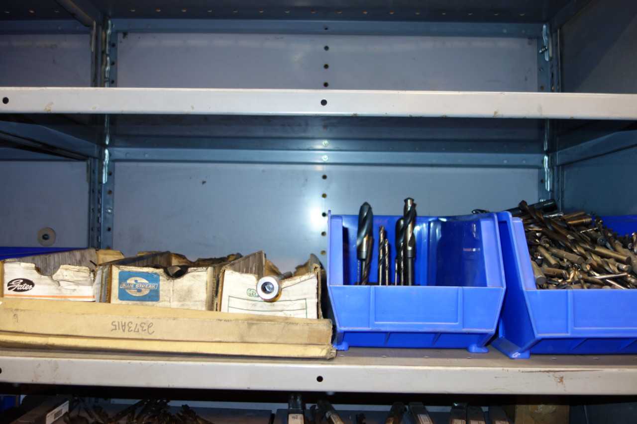CONTENTS OF SHELVING, DRILL ATTACHMENTS - SHELVING