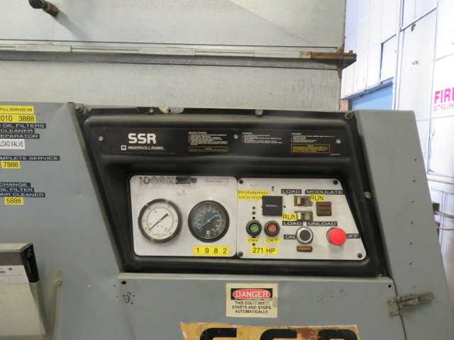 Ingersoll Rand Air Compressor, Model SSR 1000 H 271 HP - AIR COMPRESSORS
