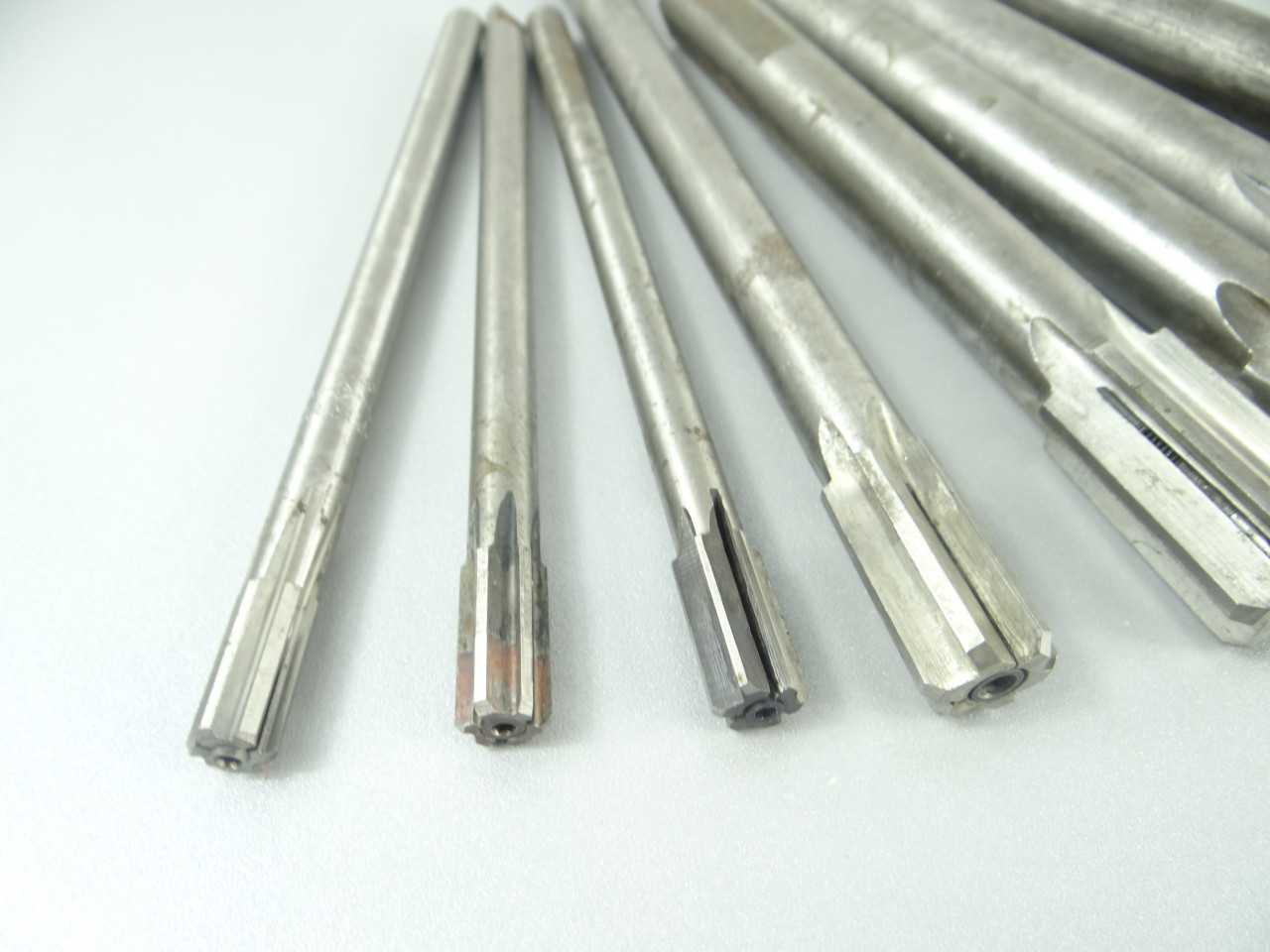 Lot of 8 Assorted Straight  Reduced Shank Expansion Reamers - MISCELLANEOUS