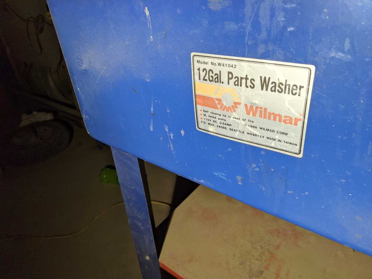 Wilmar 12 Gal. Parts Washer - MATERIAL HANDLING