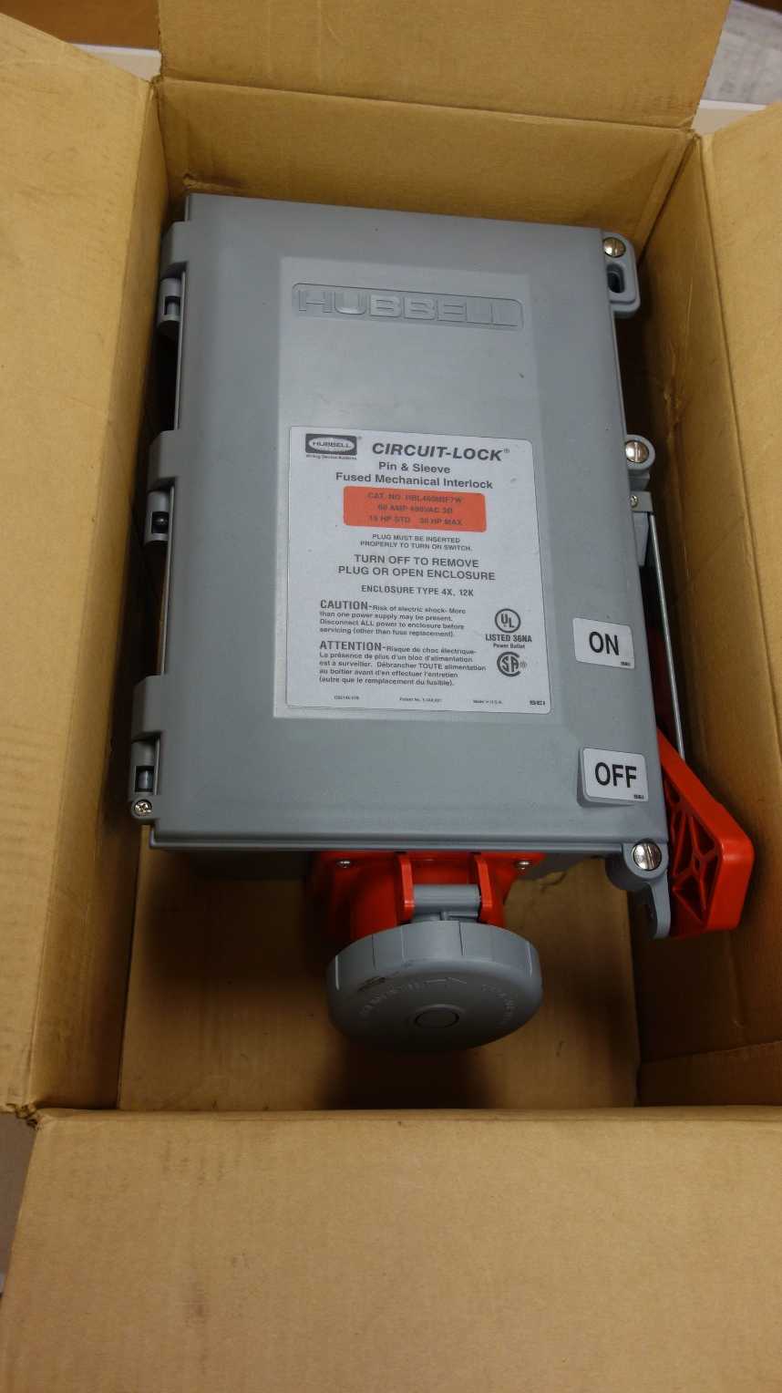 HUBBELL HBL460MIF7W 60AMP INTERLOCK DISCONNECT - DISCONNECT SWITCHES