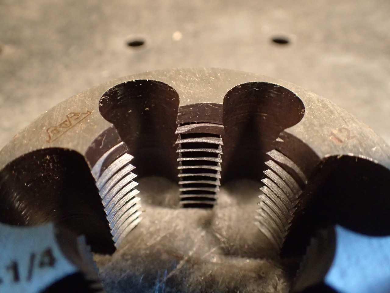 Greenfield Tool & Die 1-1/4" -12 NF Rethreading Die: 2-3/16" Hex Body, USA Made - END MILLS