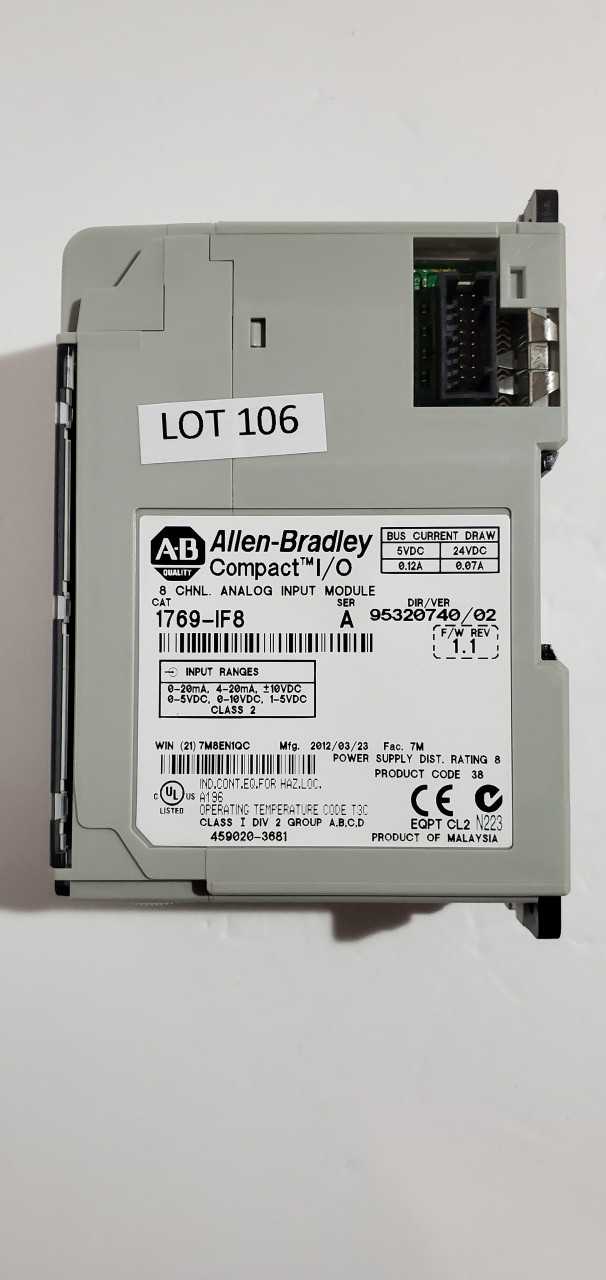 Allen Bradley Compact I/O 1769-IF8 - AUTOMATION & CONTROLS