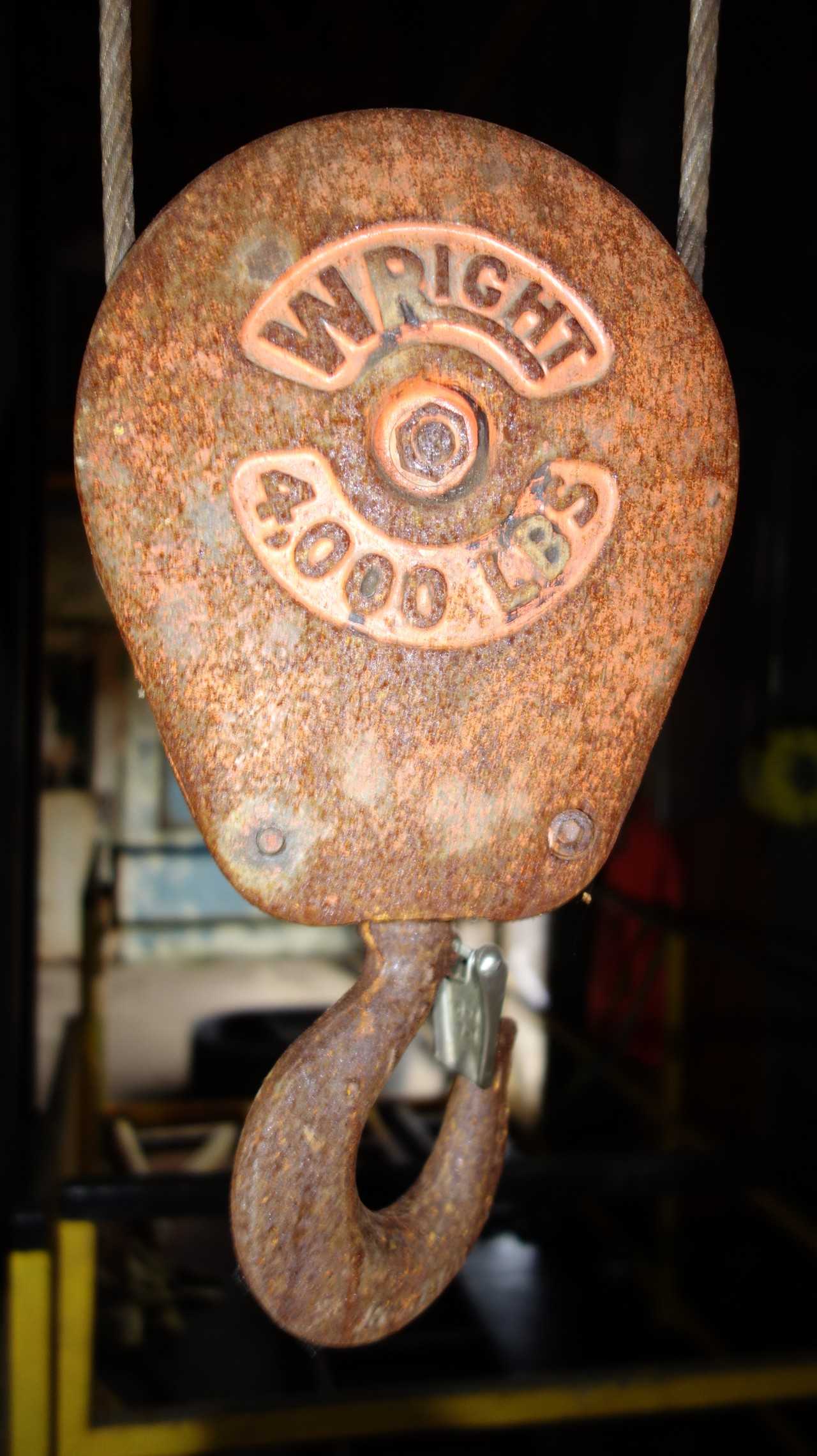 WRIGHT 4000 LBS 2 TON ELECTRIC CRANE HOIST - LIFTING EQUIPMENT