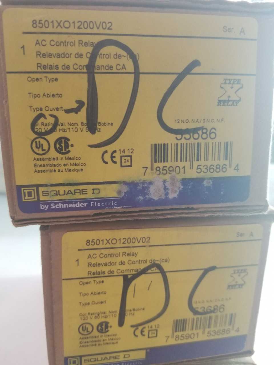 SCHNEIDER ELECTRIC - 8501XO1200V02 (QTY 3) - ELECTRICAL COMPONENTS
