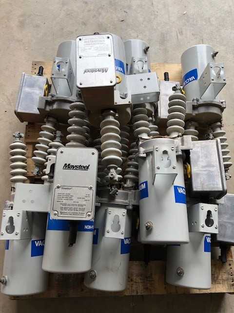 QTY OF (20) MAYSTEEL, VACUUM SWITCH, TYPE VS-95, 15KV, 200A, 120V, 50/60HZ - ELECTRICAL COMPONENTS