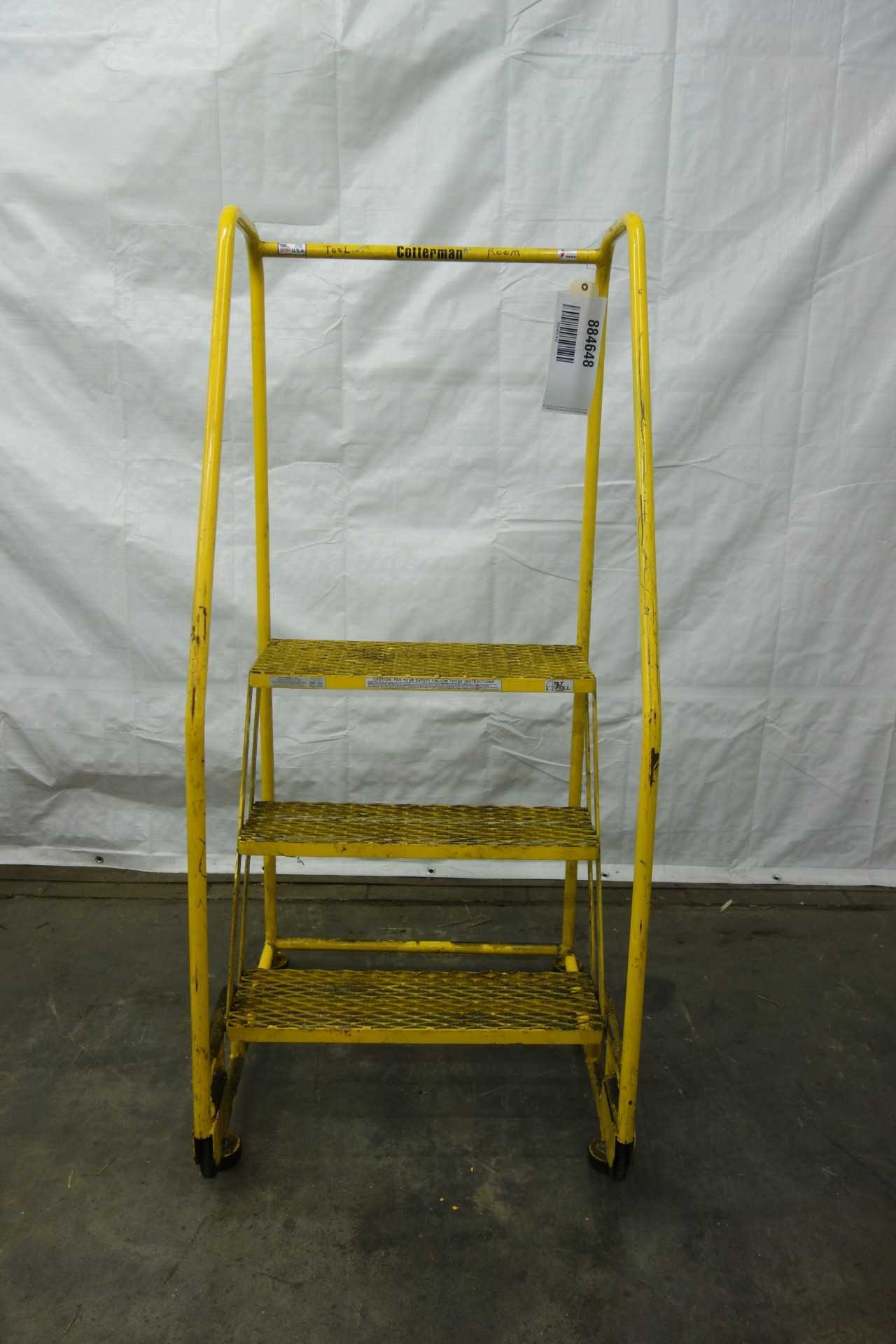 COTTERMAN TILT & ROLL 3-STEP ROLLING LADDER - MATERIAL HANDLING