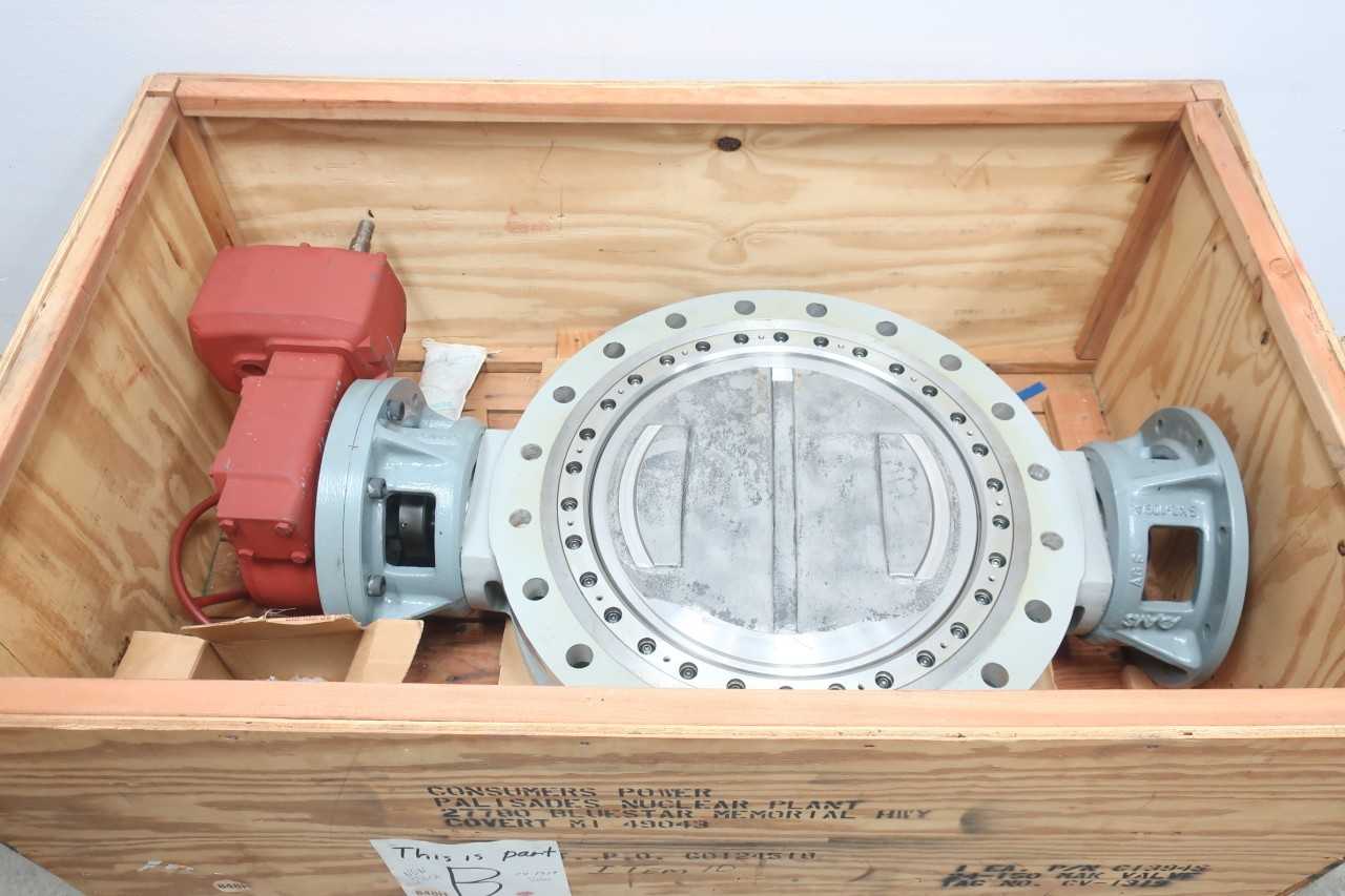 ENERTECH MAK MFG50/R12 OPPERMAN MASTERGEAR STEEL FLANGED 24IN BUTTERFLY VALVE - BUTTERFLY VALVE