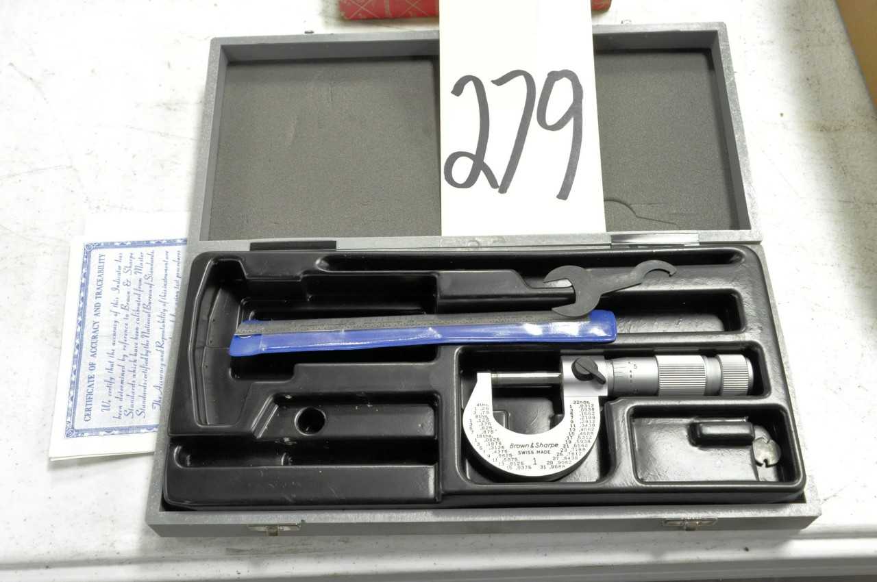 Brown and Sharpe 1 inch Micrometer with case - ELECTRIC POWER TOOLS