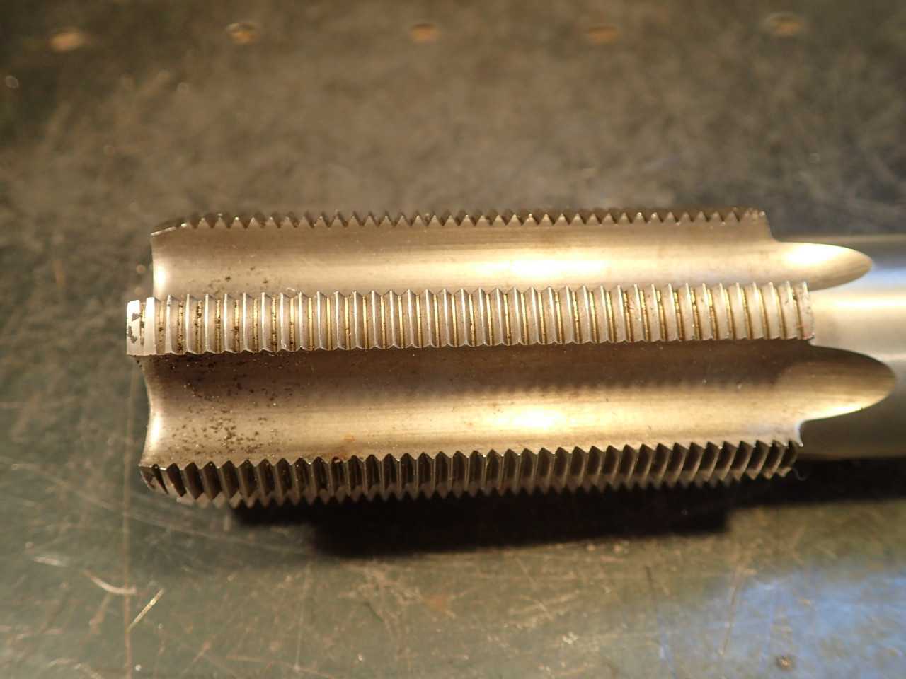 1-5/8" -12 UNF NF Hand Thread Tap: 6-Flute, 3" Long Flutes, 6-3/4" OAL - HOLEMAKING TOOLS