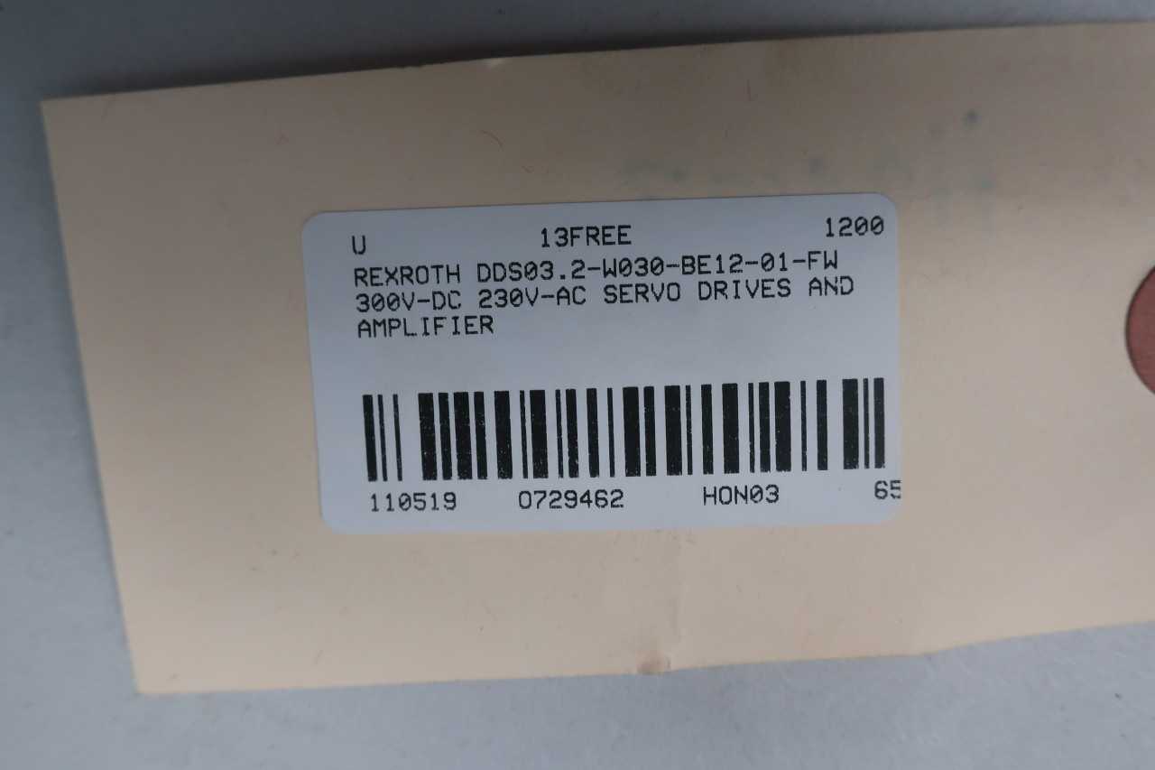 REXROTH DDS03.2-W030-BE12-01-FW 300V-DC 230V-AC SERVO DRIVES AND AMPLIFIER - SERVO