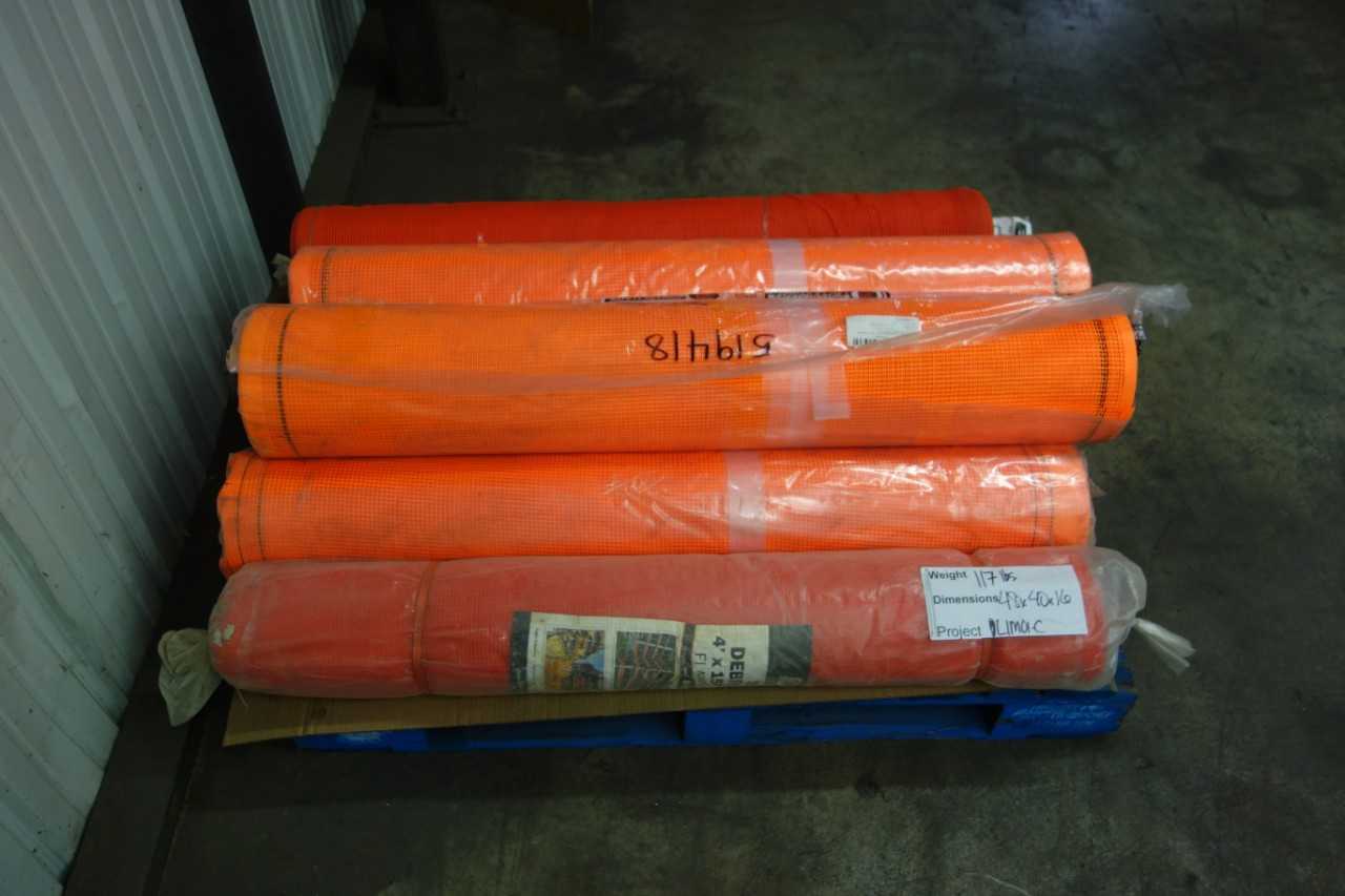 PALLET OF HIGH VISIBILITY MESH SAFETY NETTING - SAFETY EQUIPMENT