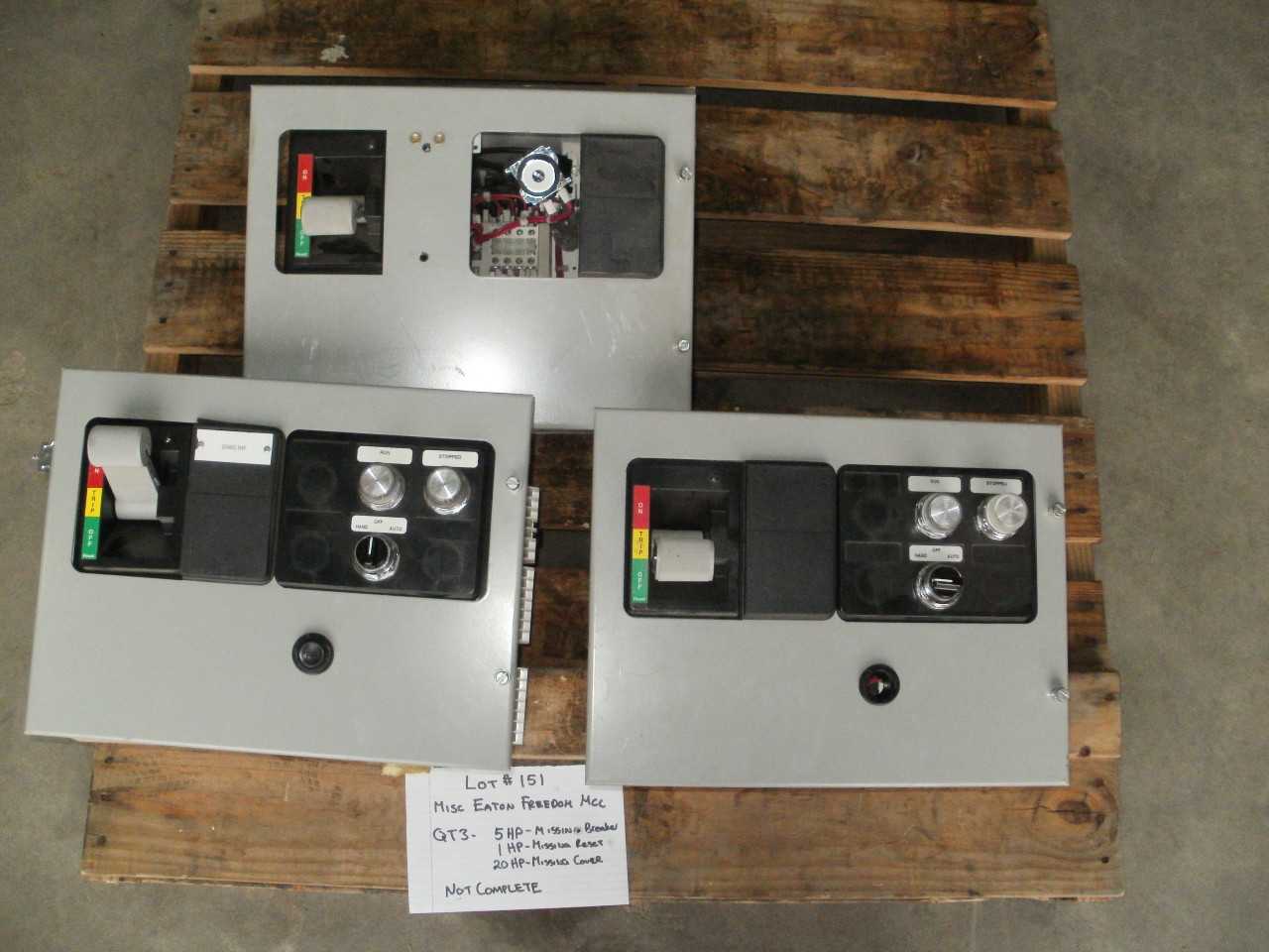 MISC EATON FREEDOM MCC ( QTY 3 ) NOT COMPLETE - MOTOR CONTROL CENTERS