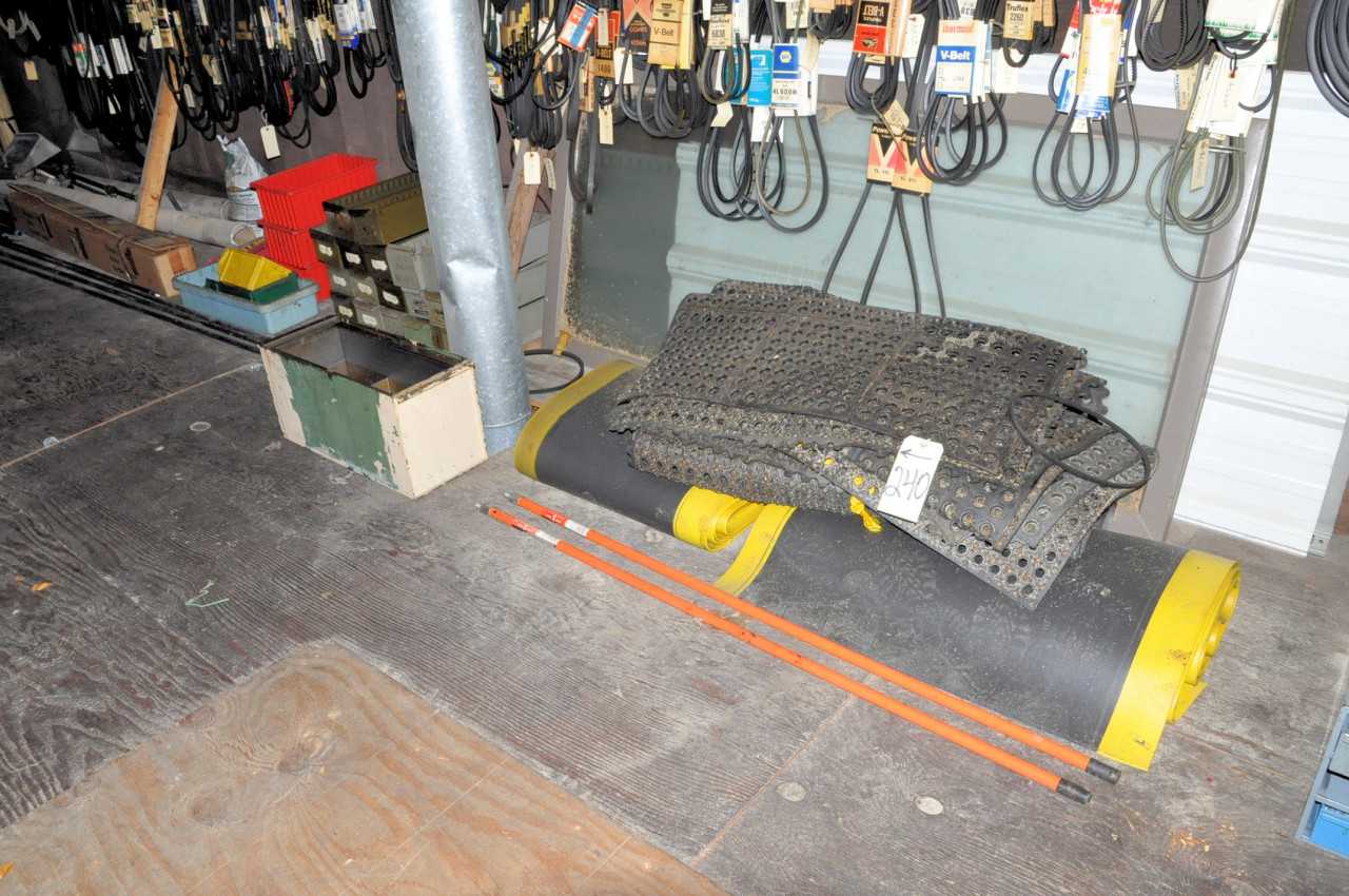 Lot-Rubber Mats, Empty Bins, Hose and Pipe On Floor, - ELECTRIC POWER TOOLS