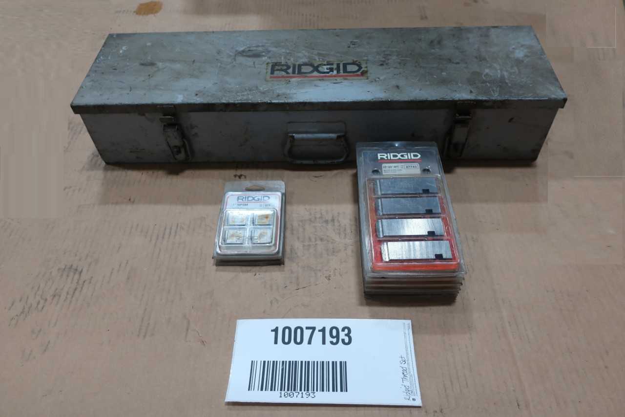 RIDGID THREAD DIE HEAD SET AND THREAD REPLACMENTS - MACHINING ACCESSORIES & TOOLING