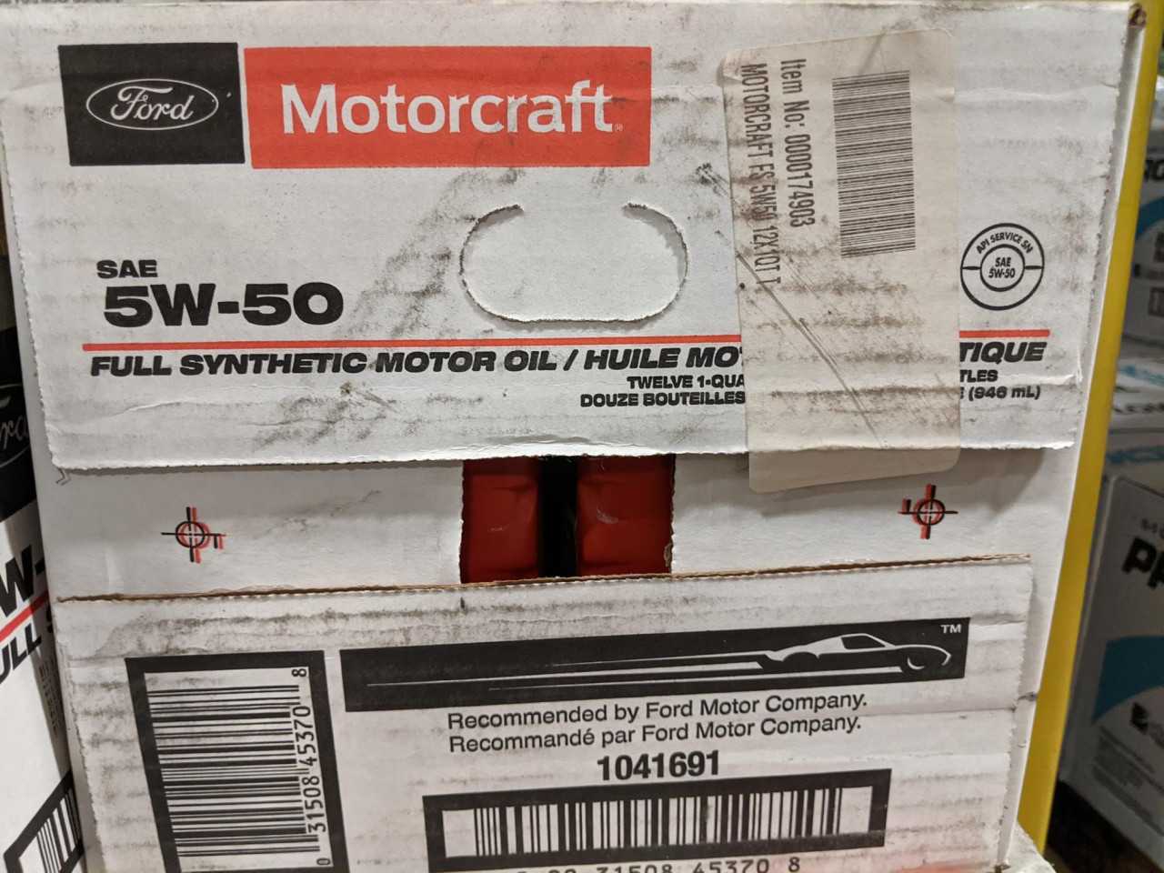 Lot of 11 Cases - Motorcraft FS FULL SYNTHETIC 5W50 Motor Oil 12X1QT - MISCELLANEOUS