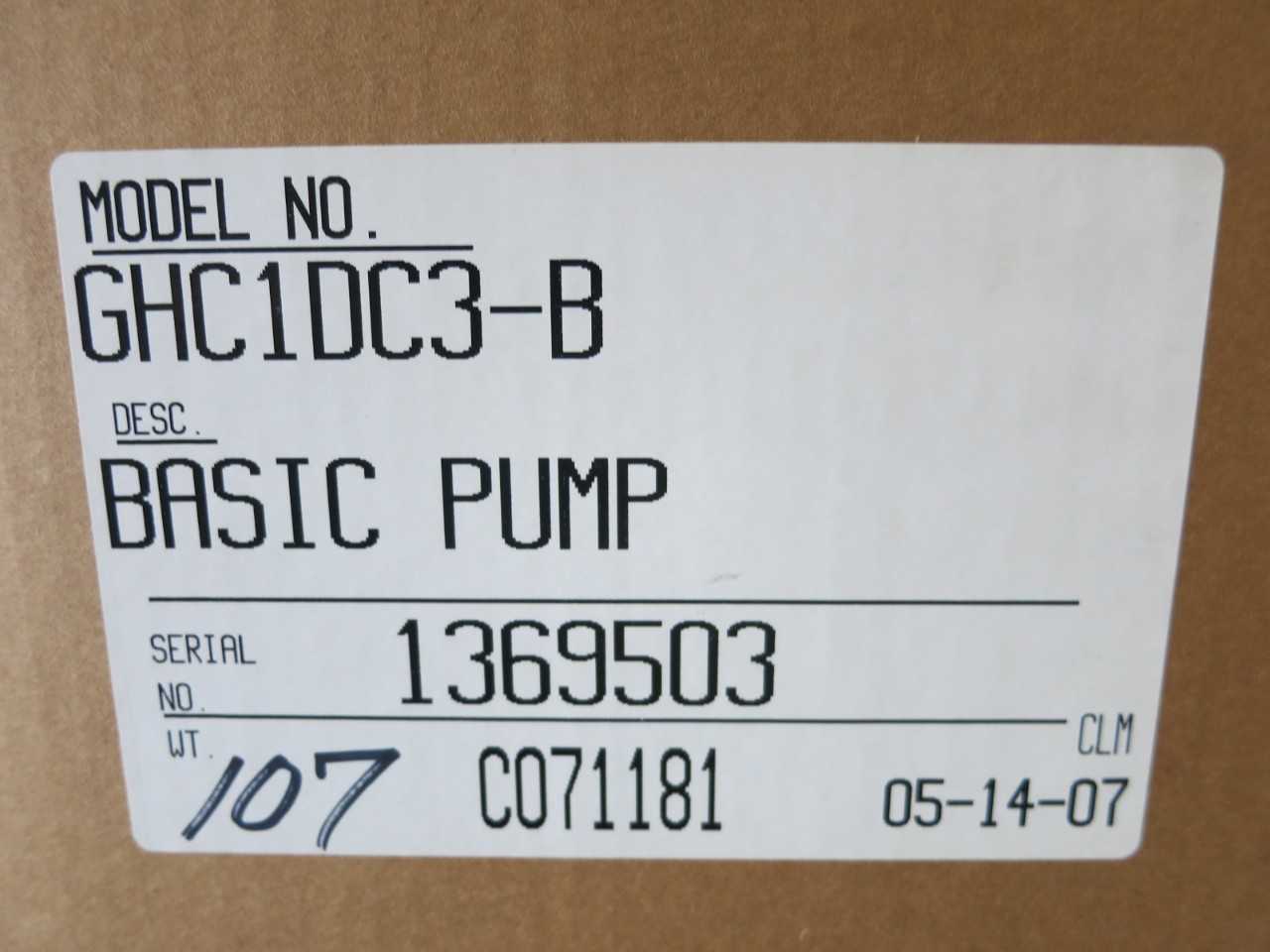 LOT OF 2 GORMAN-RUPP GHC1DC3-B POSITIVE DISPLACEMENT PUMP 1IN NPT - PUMPS