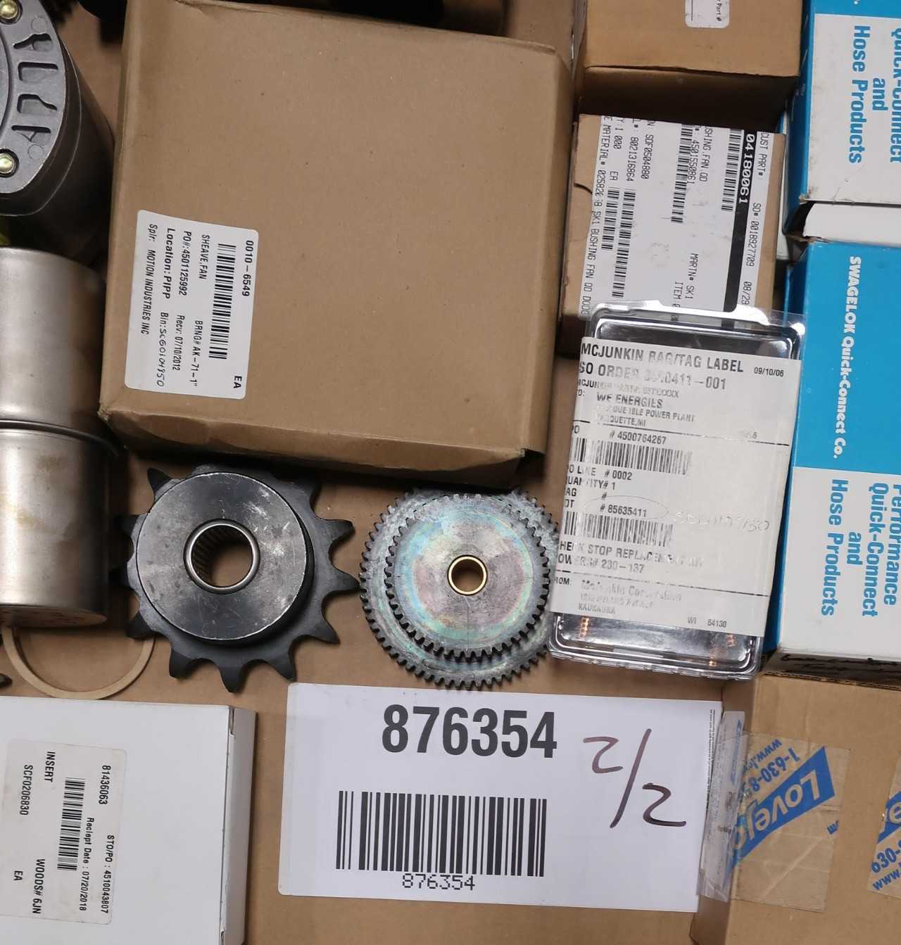2 PALLETS OF POWER TRANSMISSION, ELECTRICAL, TELECOMUNICATIONS - POWER TRANSMISSION