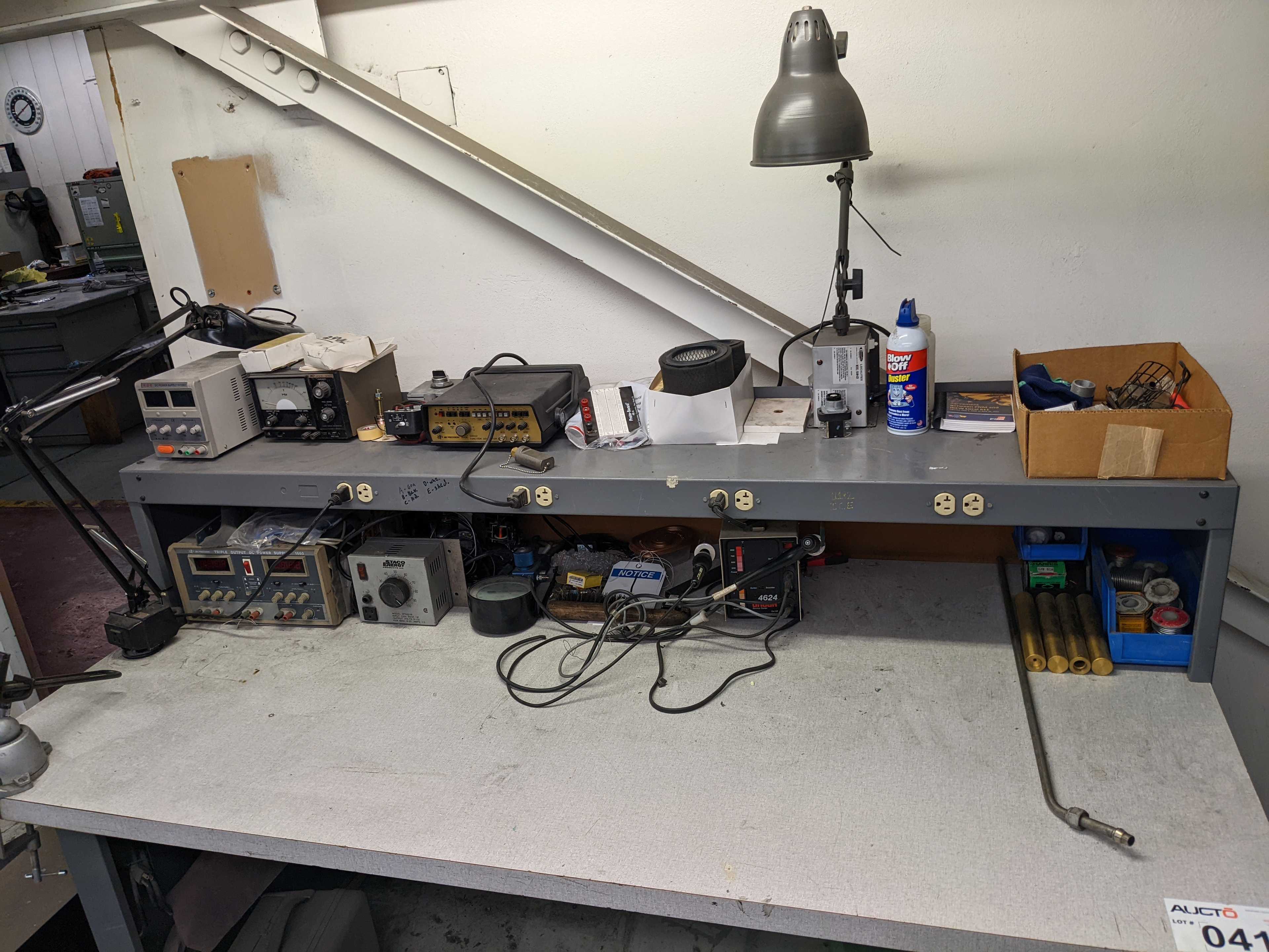 DESK AND CONTENTS - ELECTRICAL COMPONENTS