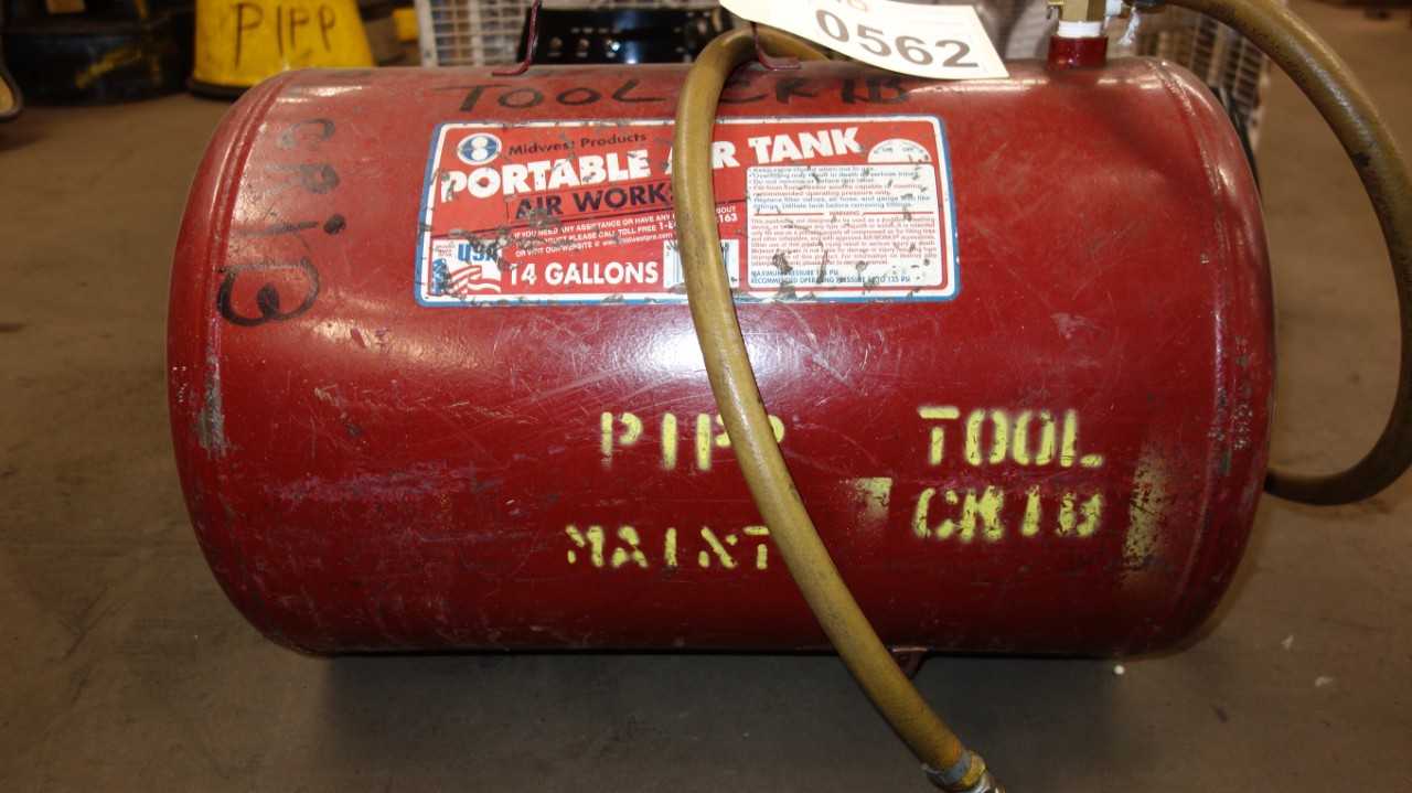 MIDWEST PRODUCTS 14 GALLON PORTABLE AIR TANK - PROCESS EQUIPMENT