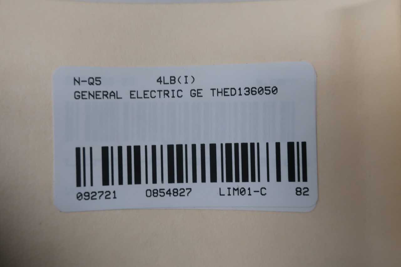 GENERAL ELECTRIC GE THED136050 3P 50A AMP 600V-AC MOLDED CASE CIRCUIT BREAKER - CIRCUIT BREAKERS