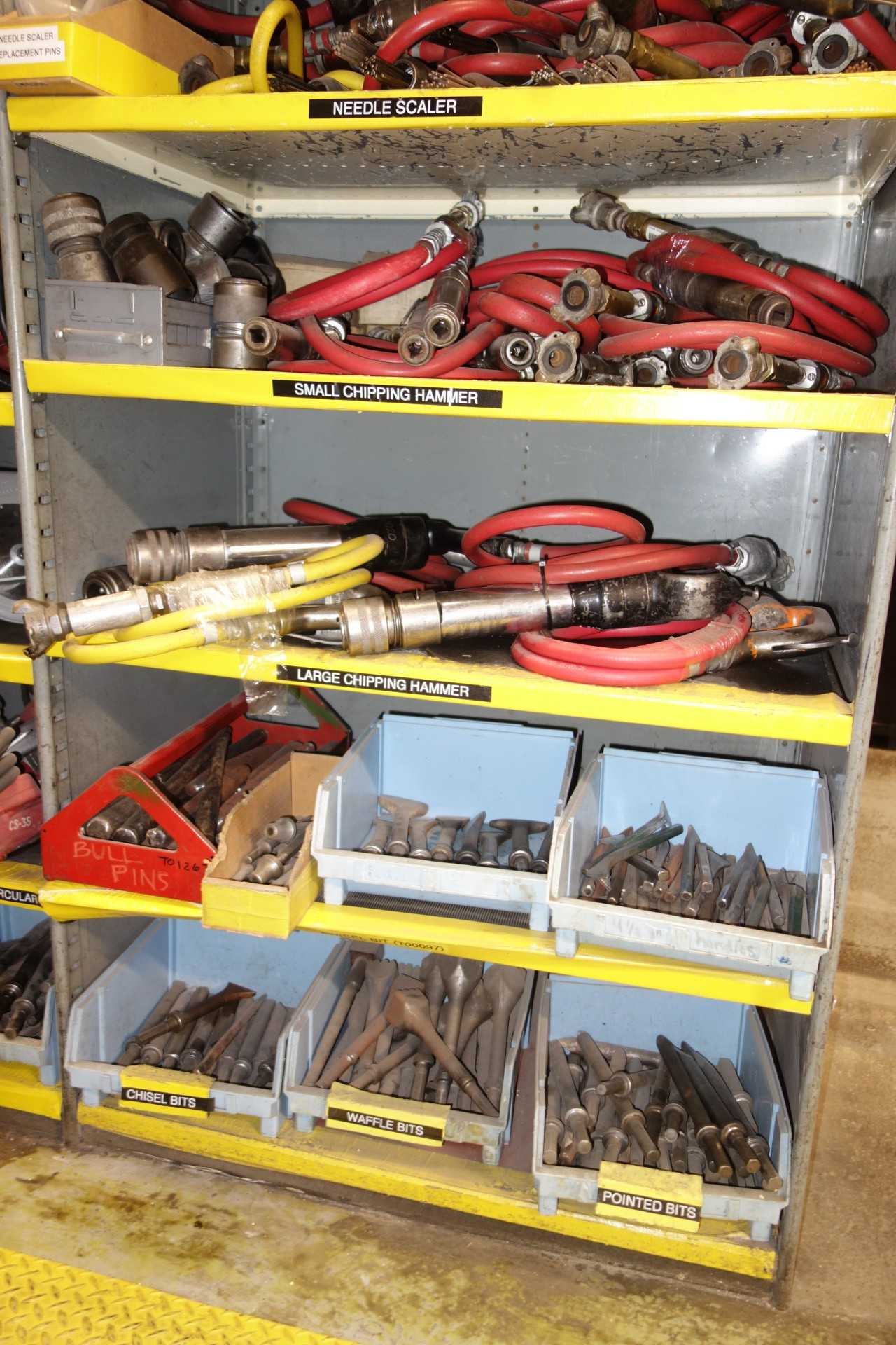 Lot of Assorted Ingersoll Rand Chipping Hammers and Bits - PNEUMATIC POWER TOOL