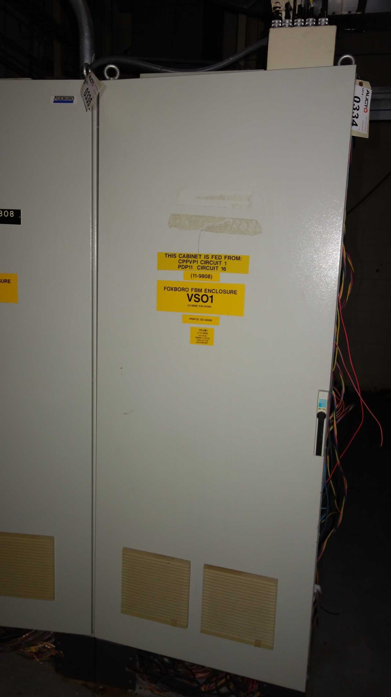 FOXBORO FBM I/A SERIES CONTROL CABINET W/ MODULES - AUTOMATION & CONTROLS